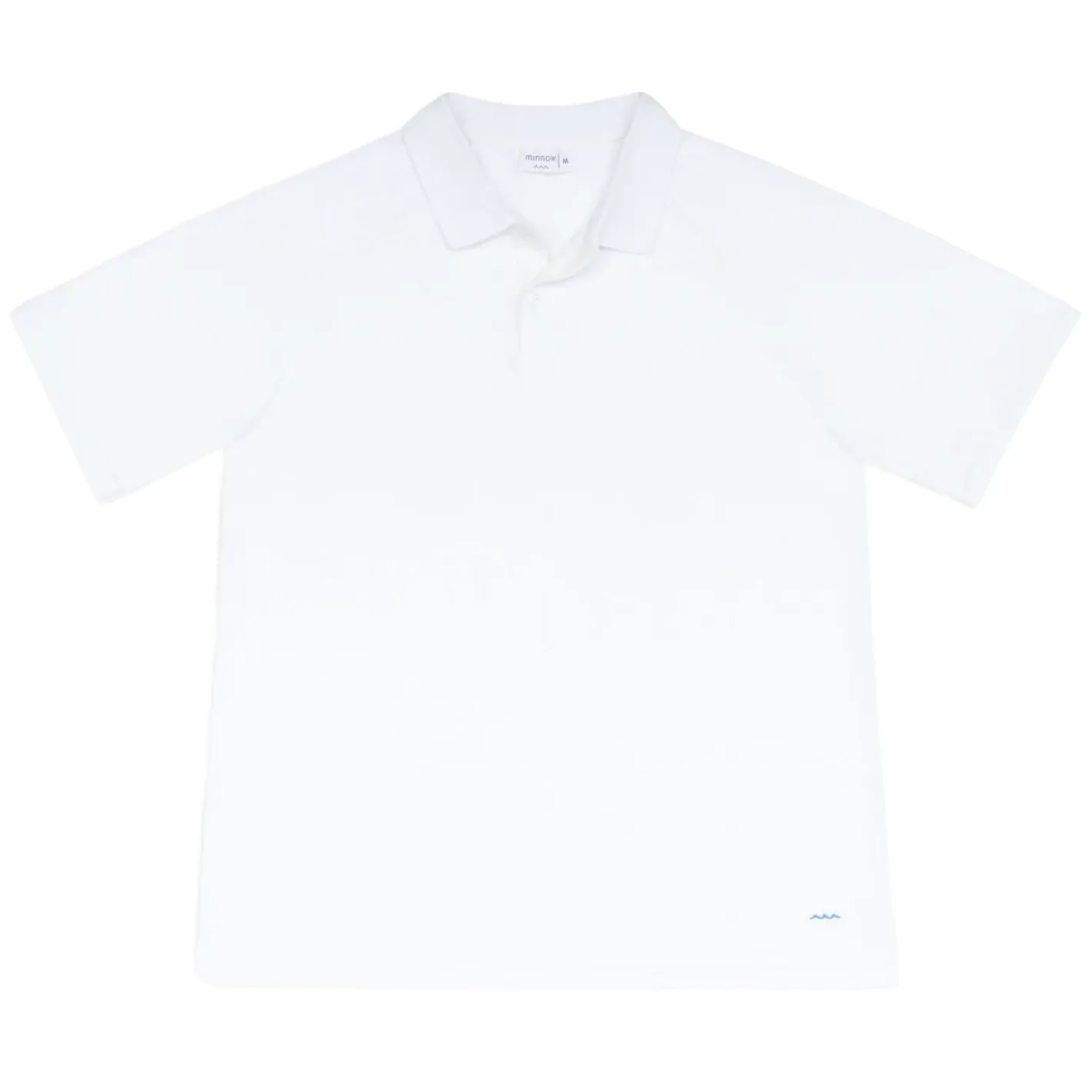men's shell white french terry polo sold by minnow