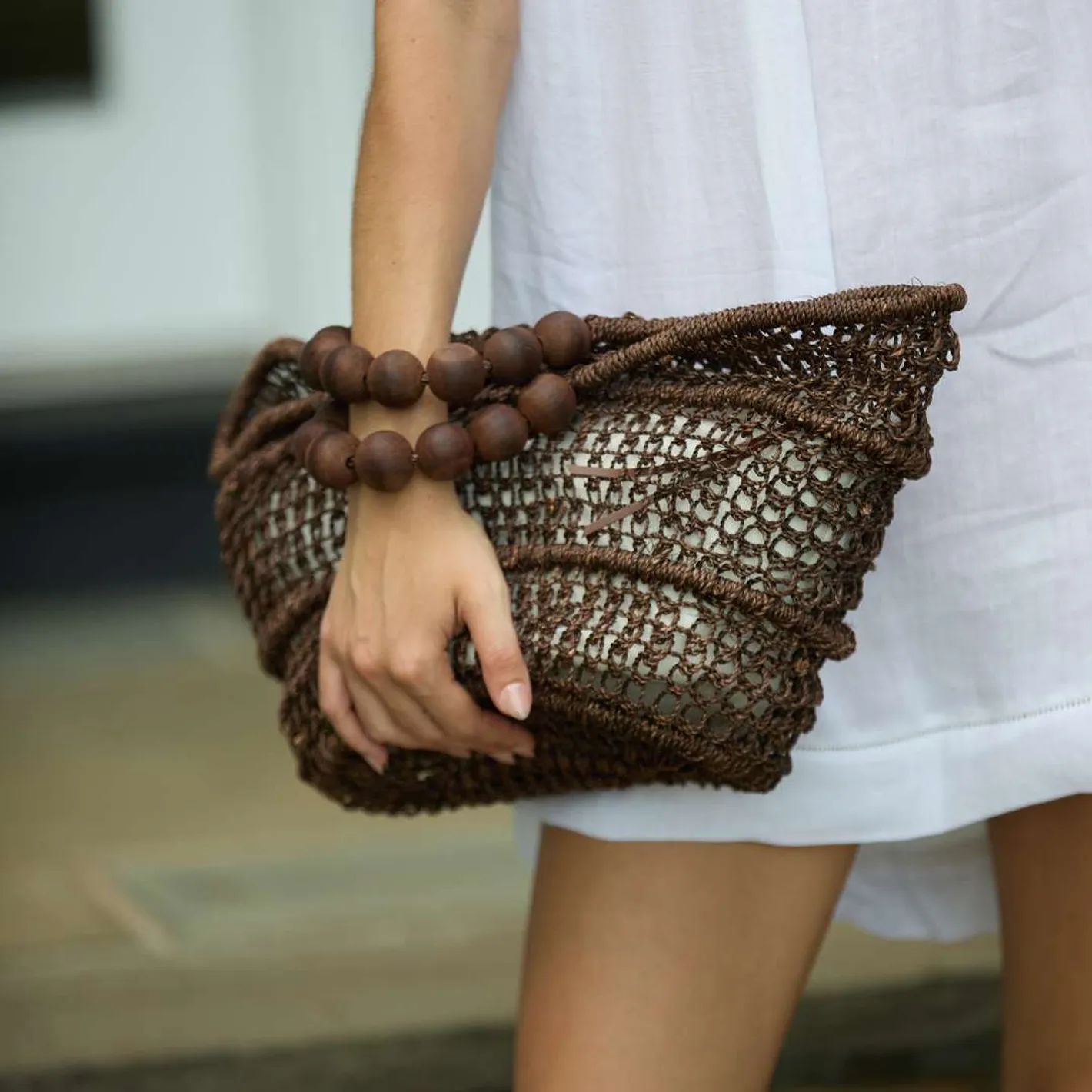 POOLSIDE cocoa comporta tote sold by minnow product image thumbnail 2