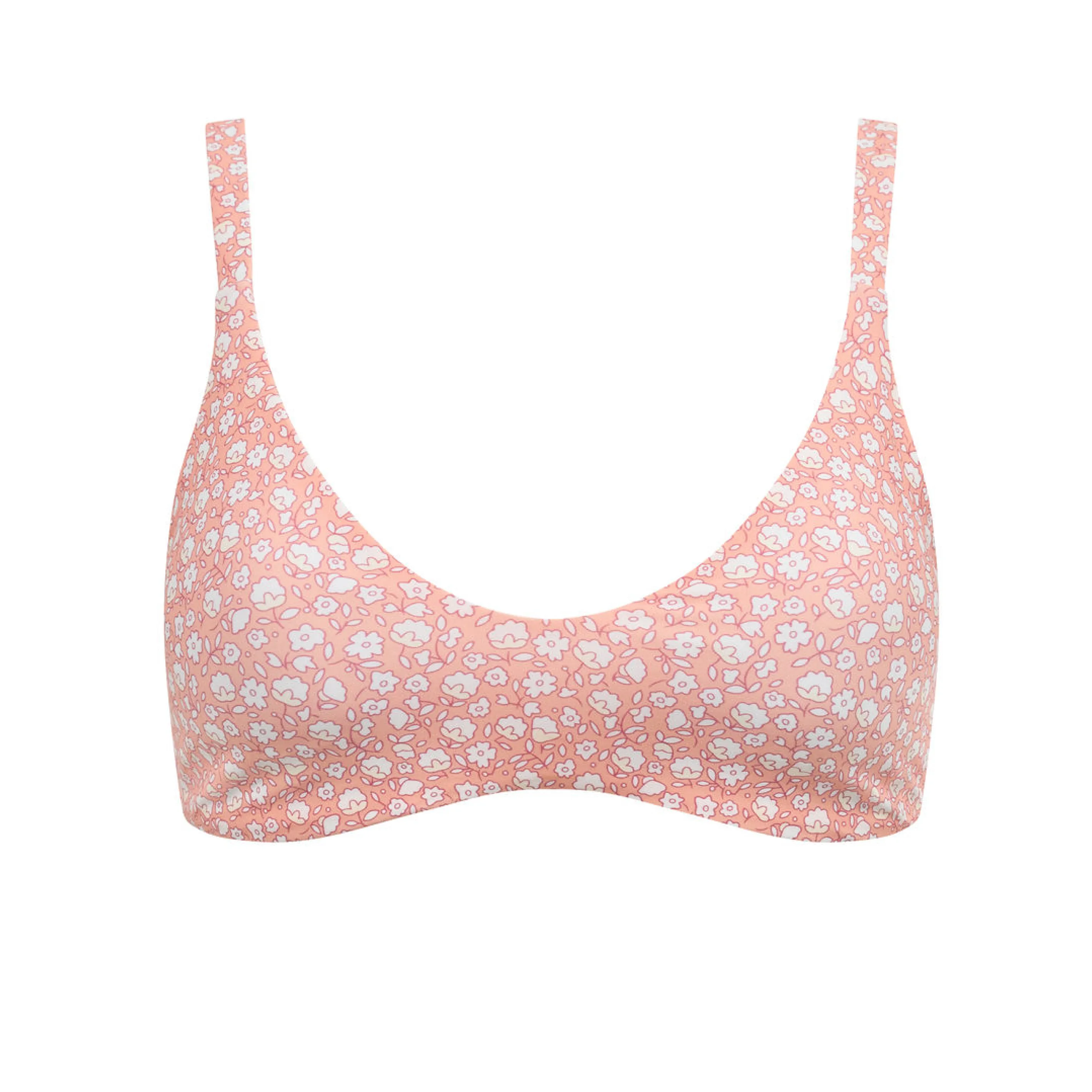 womens melone floral scoop neck bikini top sold by minnow