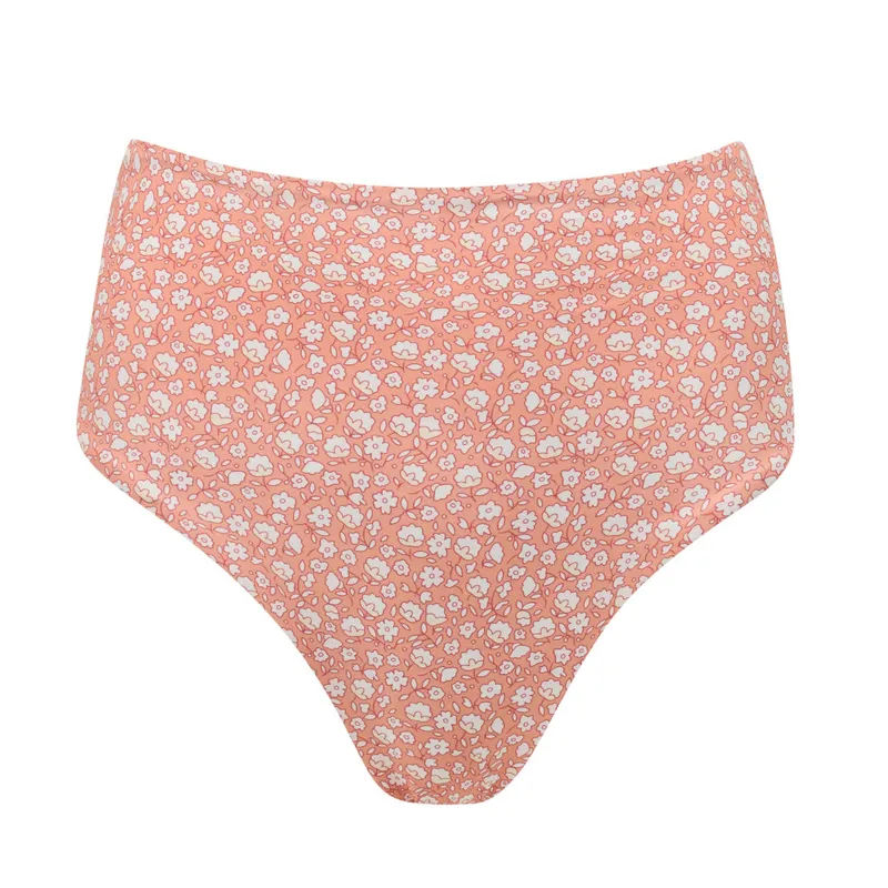 womens melone floral high waisted bikini bottom made by minnow