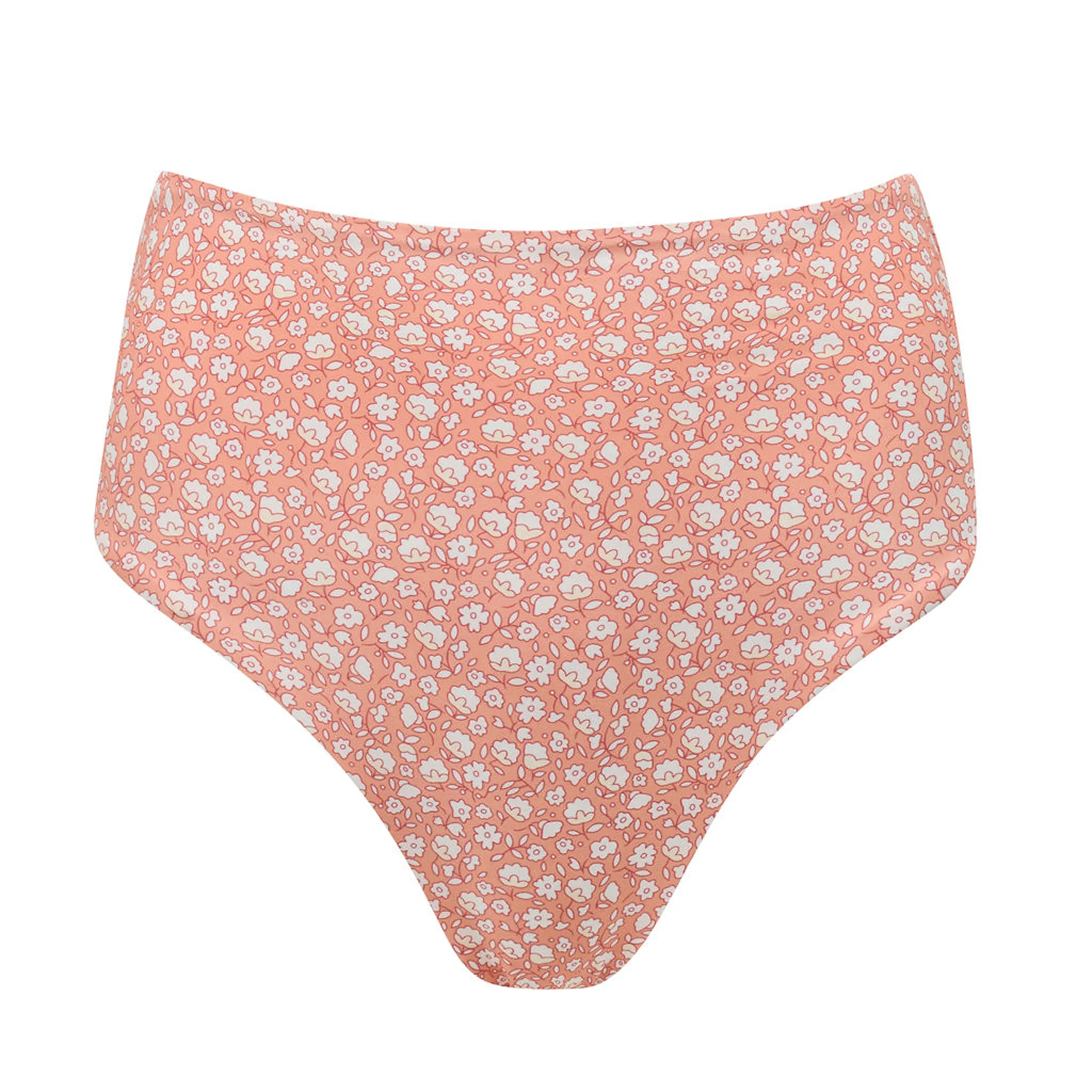 womens melone floral high waisted bikini bottom sold by minnow