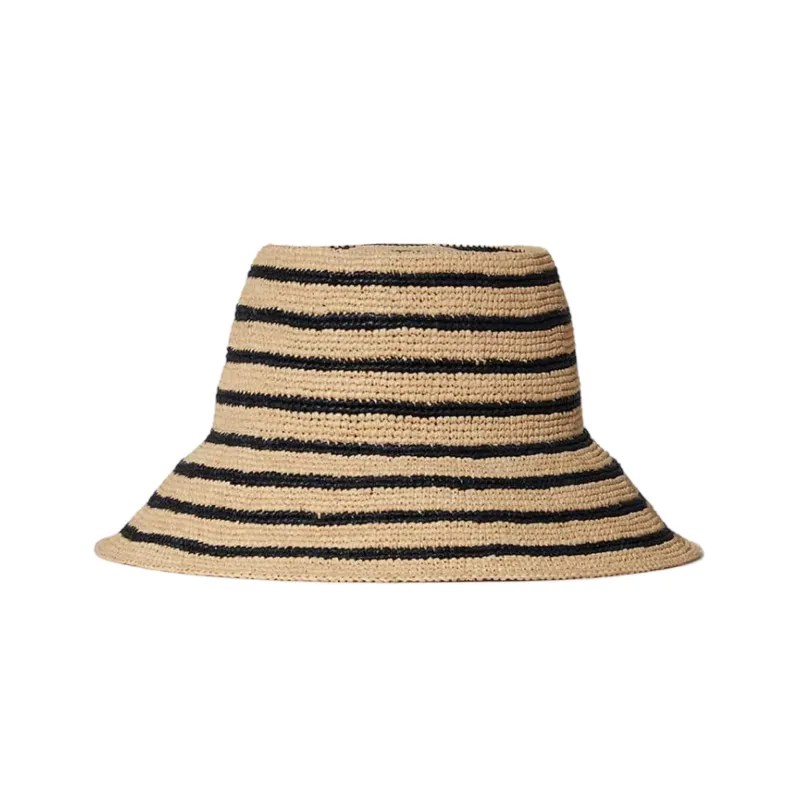 janessa leone harbor navy stripe felix hat made by Janessa Leone