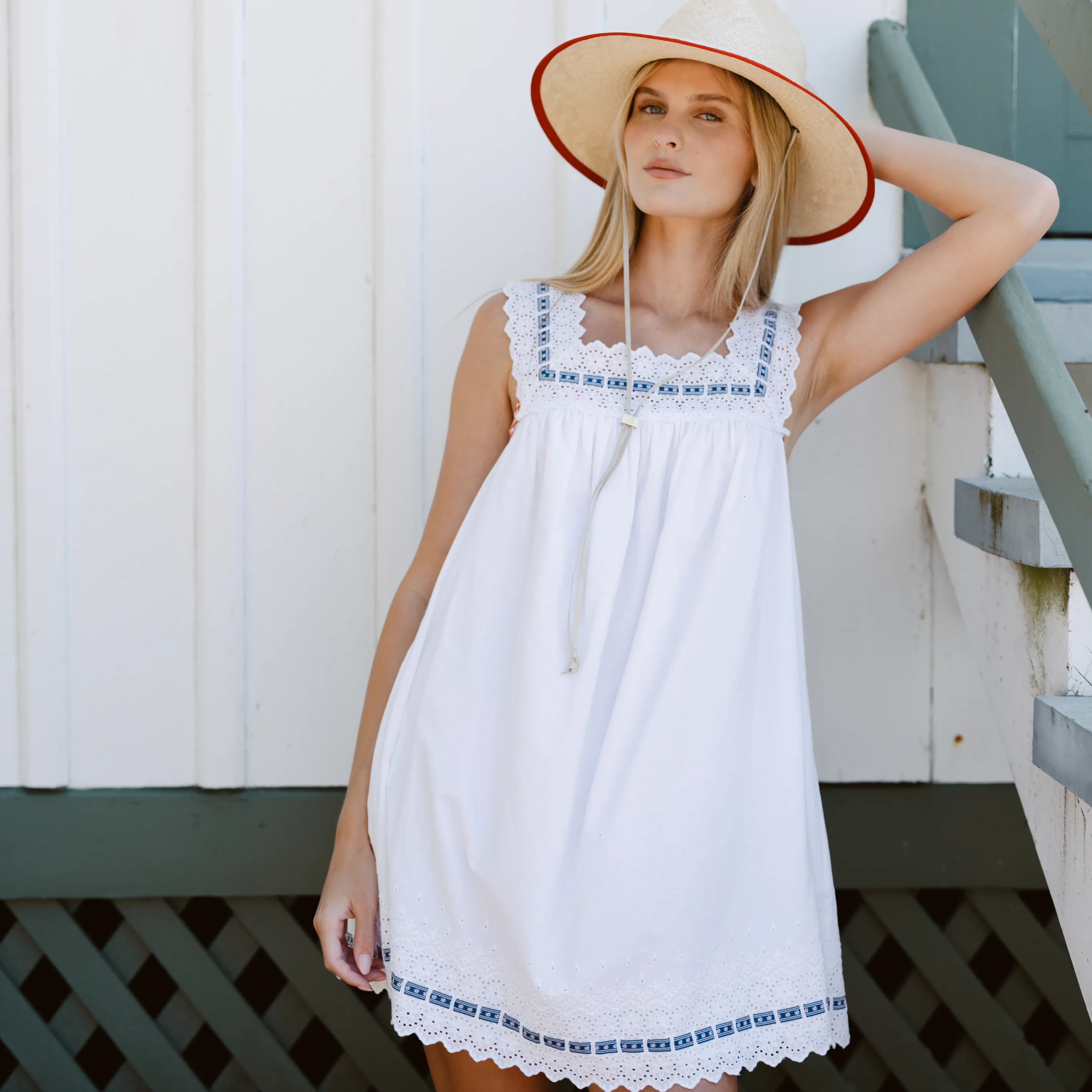 women's harbor mist square neck tank dress sold by minnow product image thumbnail 4