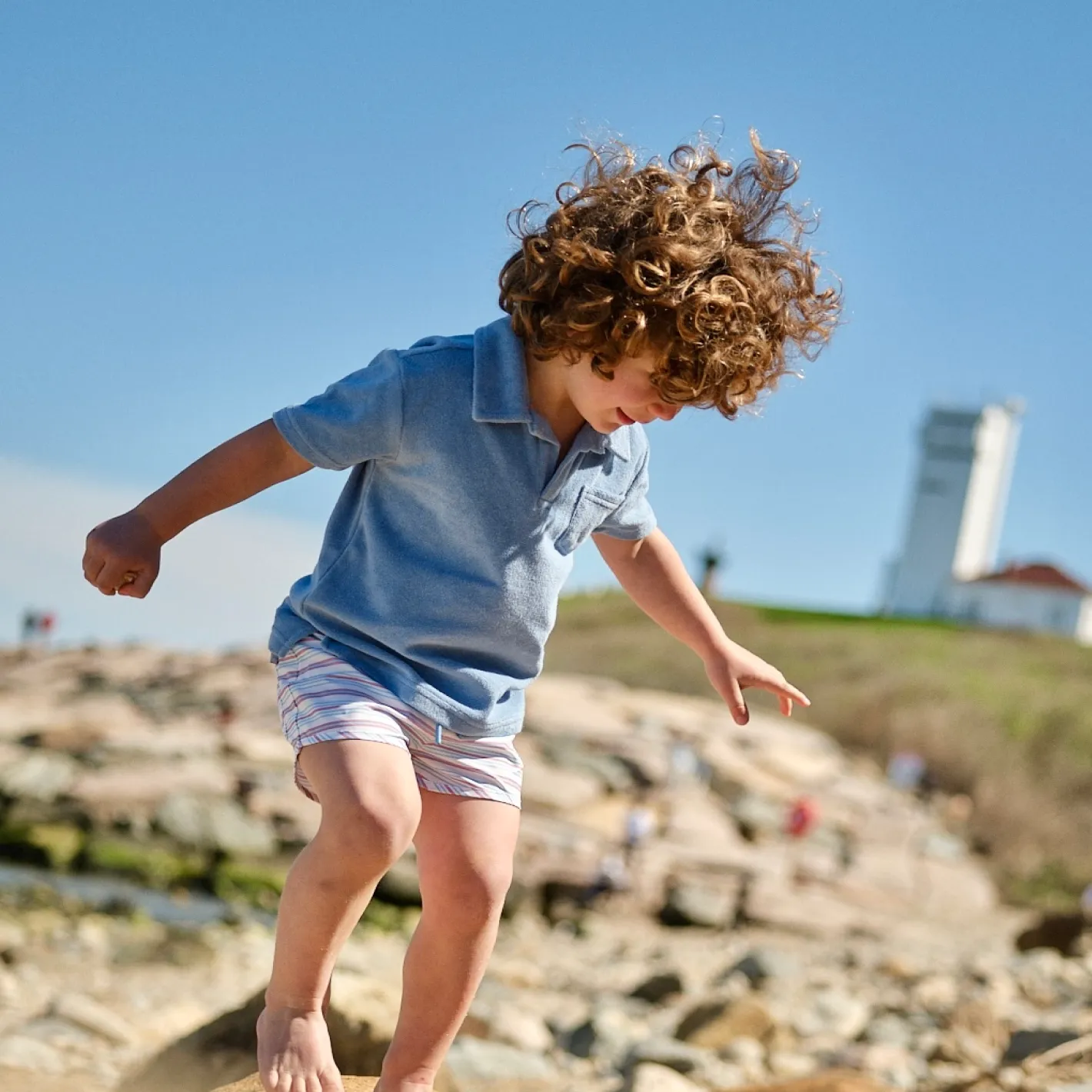boys surfside blue french terry polo sold by minnow product image thumbnail 3