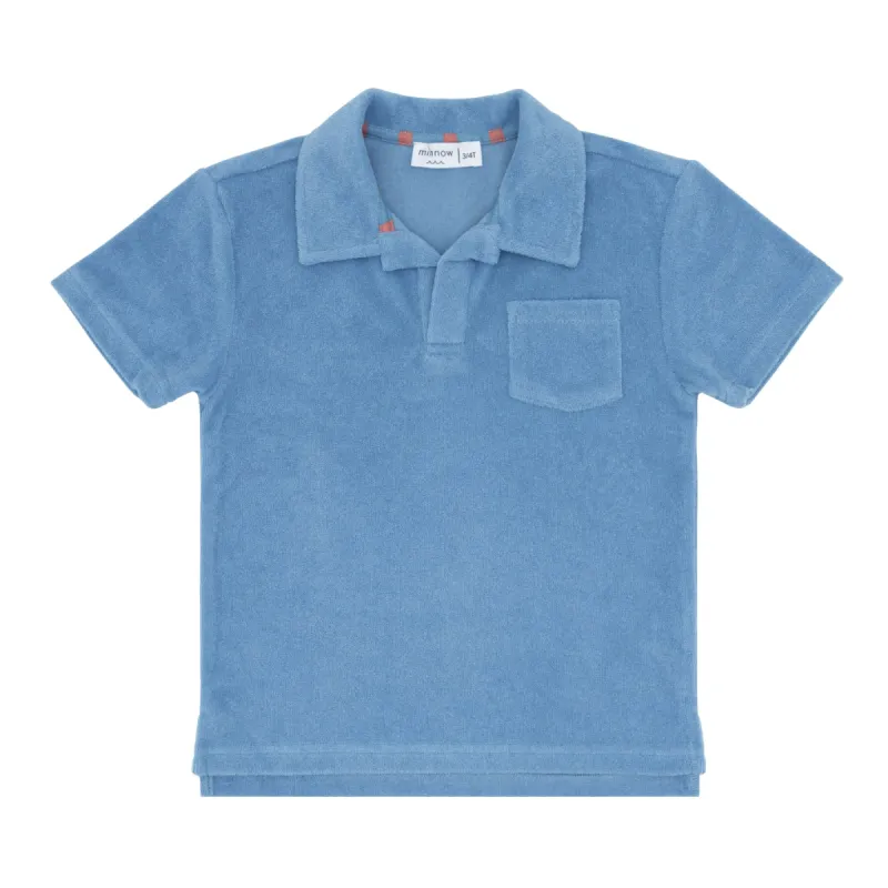 boys surfside blue french terry polo sold by minnow