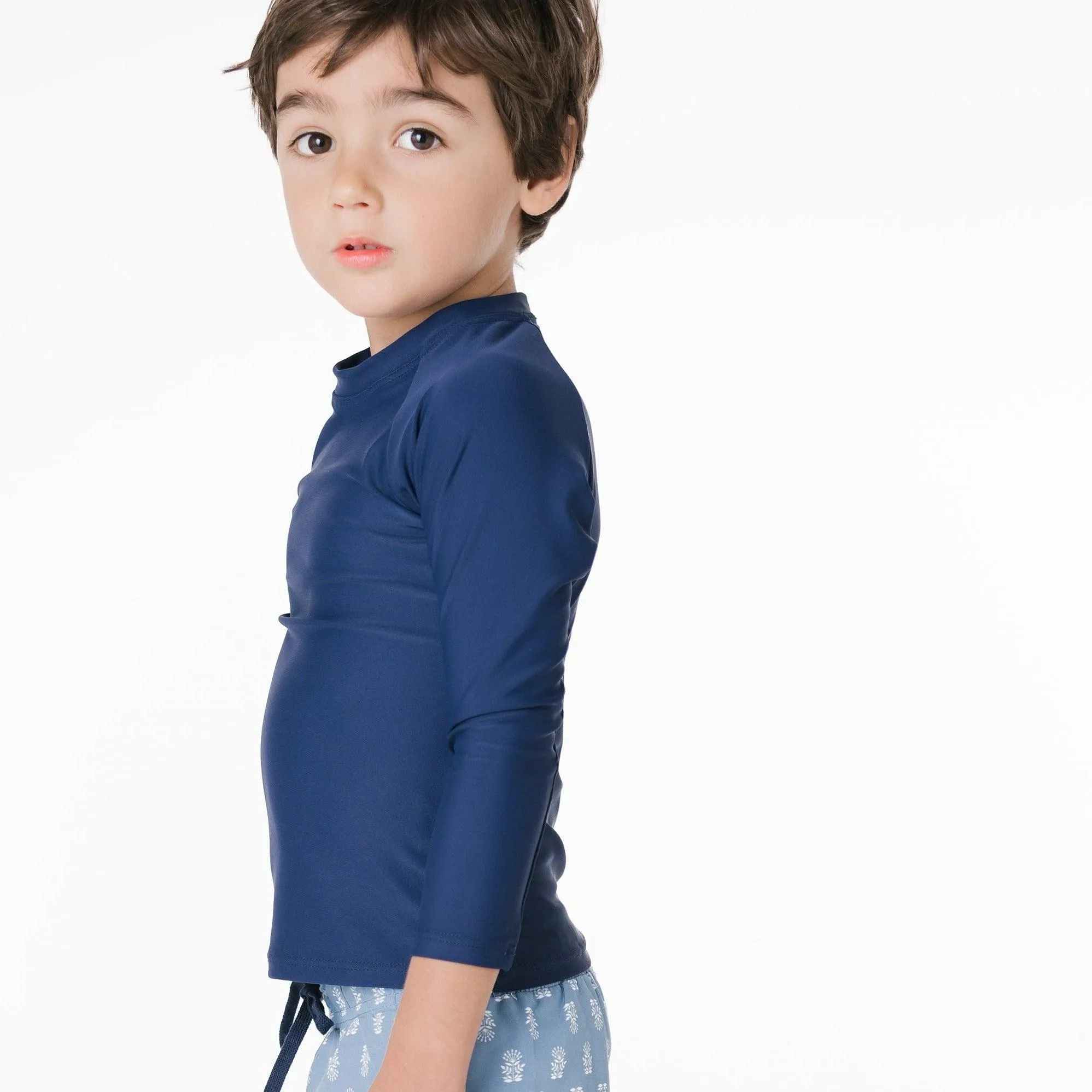 unisex navy rashguard sold by minnow product image thumbnail 3