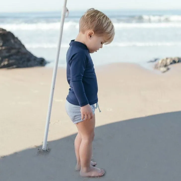 unisex navy rashguard sold by minnow product image thumbnail 2