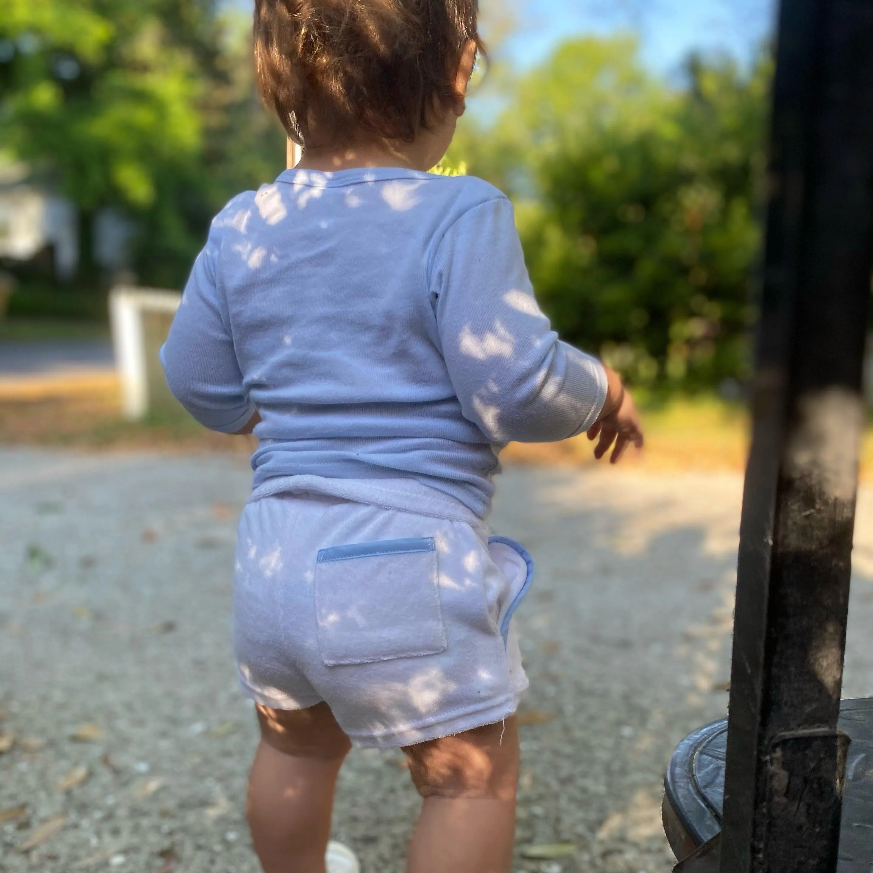 boys white french terry short sold by minnow product image thumbnail 4
