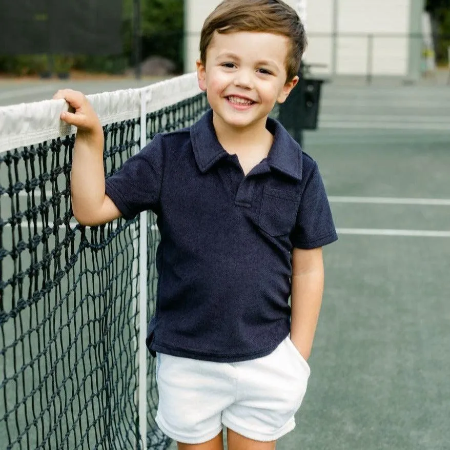 boys white french terry short sold by minnow product image thumbnail 2