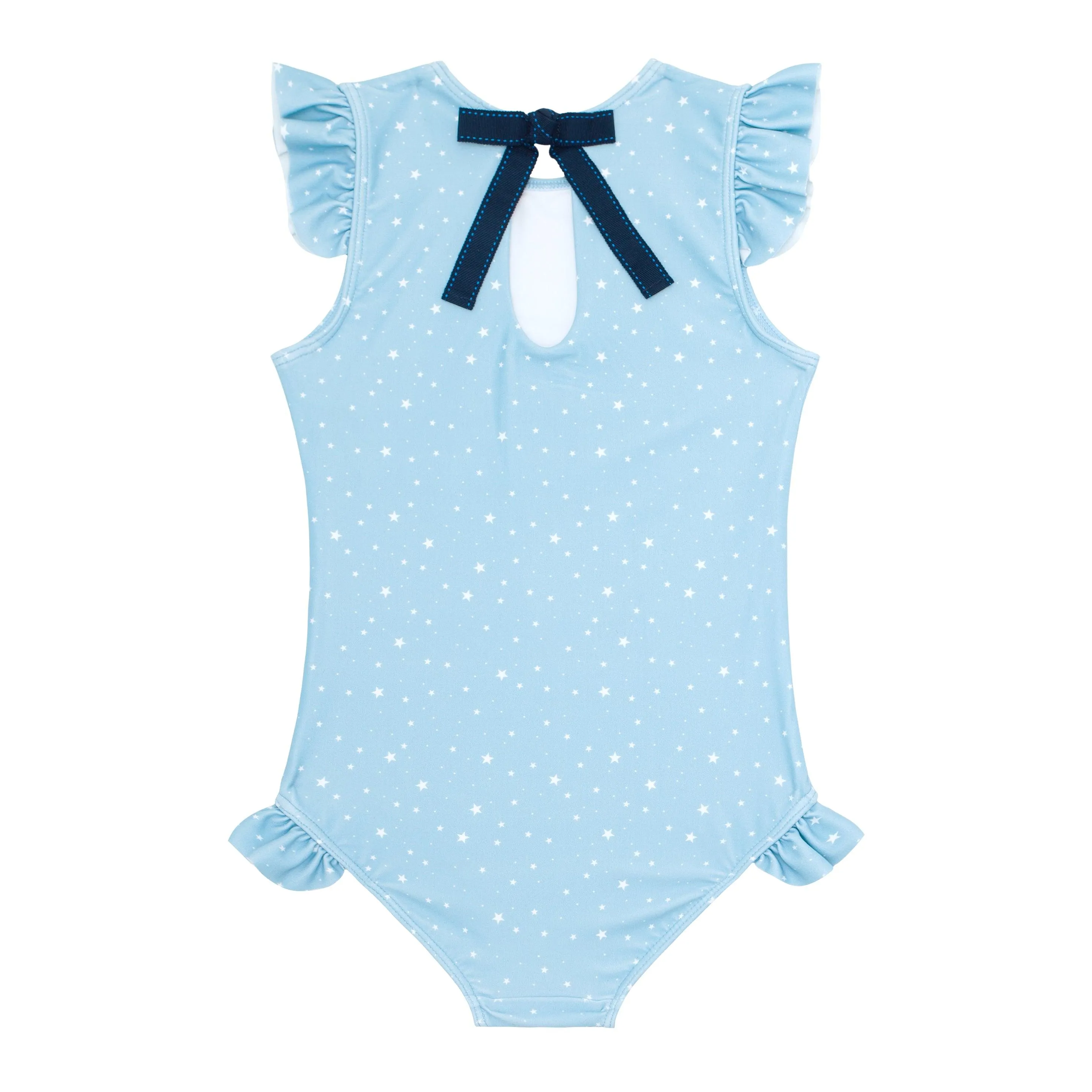 girls atlantic star ruffle sleeve rashguard one piece sold by minnow product image thumbnail 4