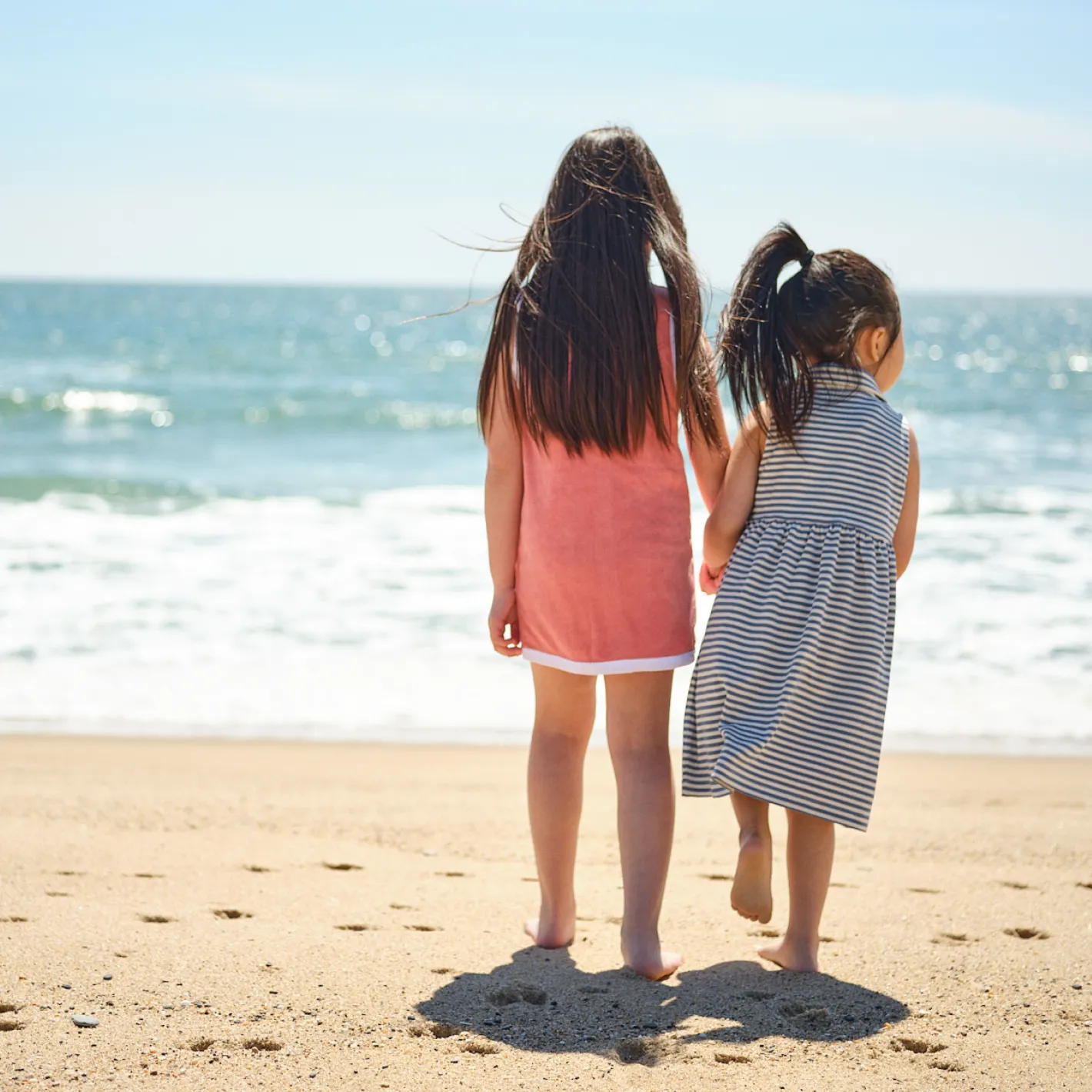 girls cream and denim blue stripe tennis dress sold by minnow product image thumbnail 5