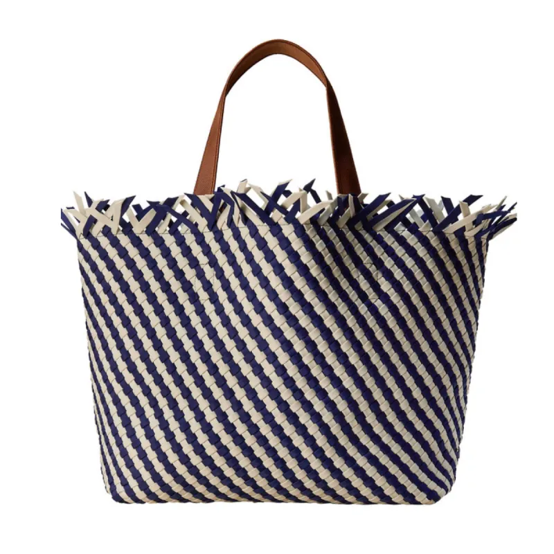 naghedi havana venice striped large tote sold by minnow