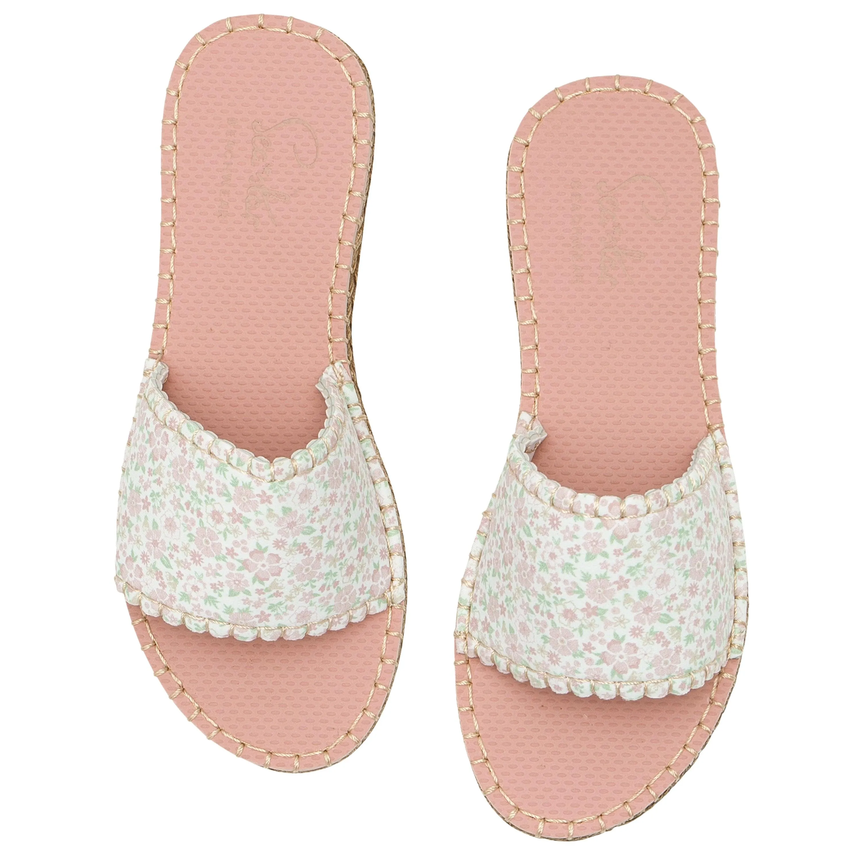minnow x sea star women's antique floral cabana slide sold by minnow