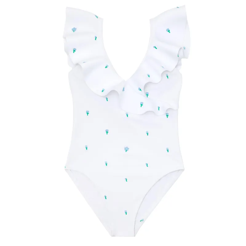 minnow x fanm mon women's coconut grove white ruffle one piece sold by minnow
