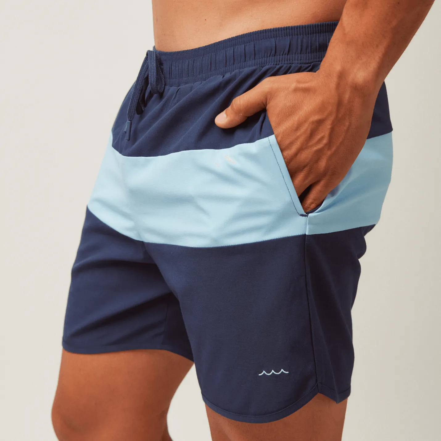 men's navy colorblock boardie sold by minnow product image thumbnail 2