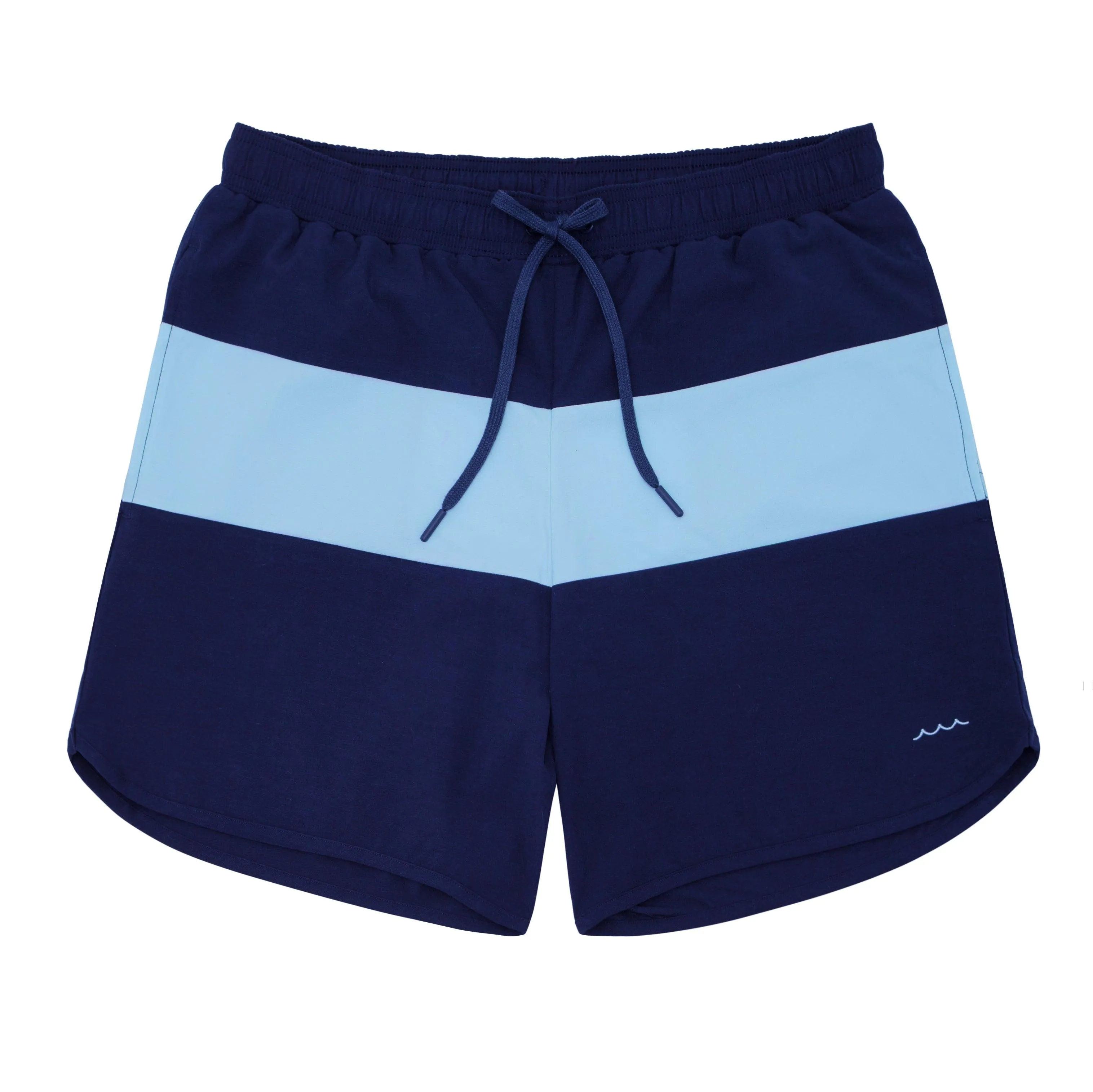 men's navy colorblock boardie sold by minnow