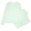 women's pistachio stripe pima pajamas set sold by minnow