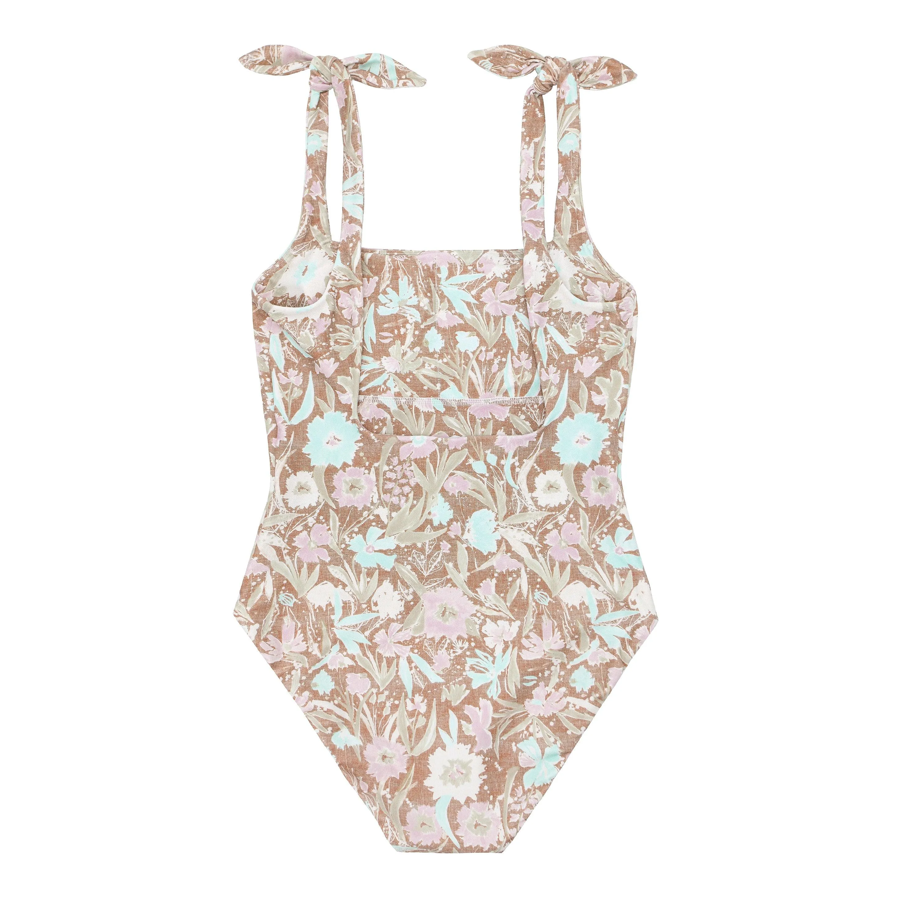 women's cypress floral tie knot one piece sold by minnow product image thumbnail 5