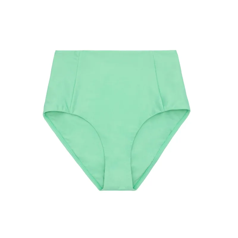 women's palm green high waisted bikini bottom sold by minnow