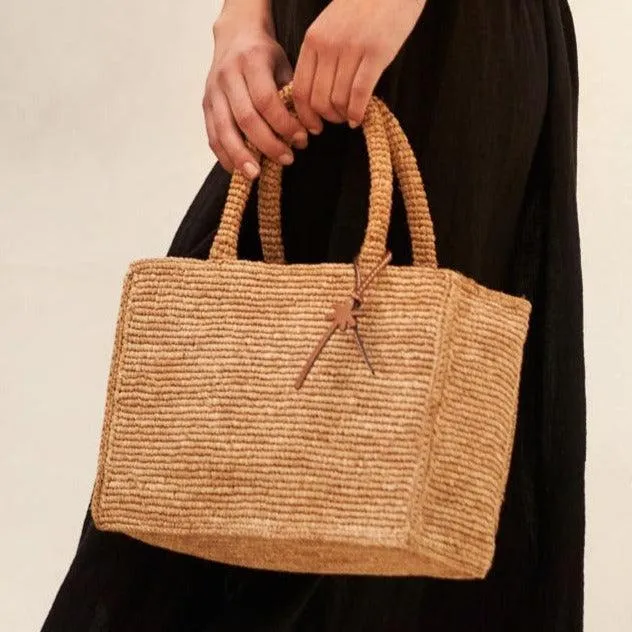 manebi small tan raffia sunset bag sold by minnow product image thumbnail 2