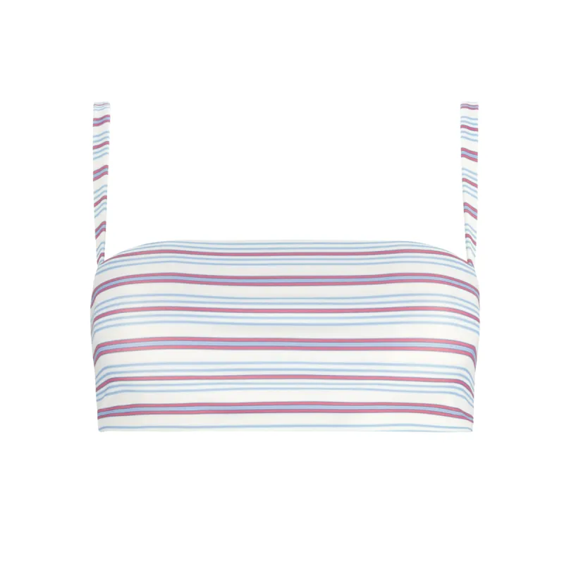 women's vintage stripe bandeau bikini top sold by minnow