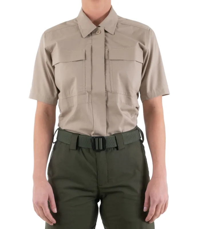 Women's V2 BDU Short Sleeve Shirt - Khaki made by First Tactical