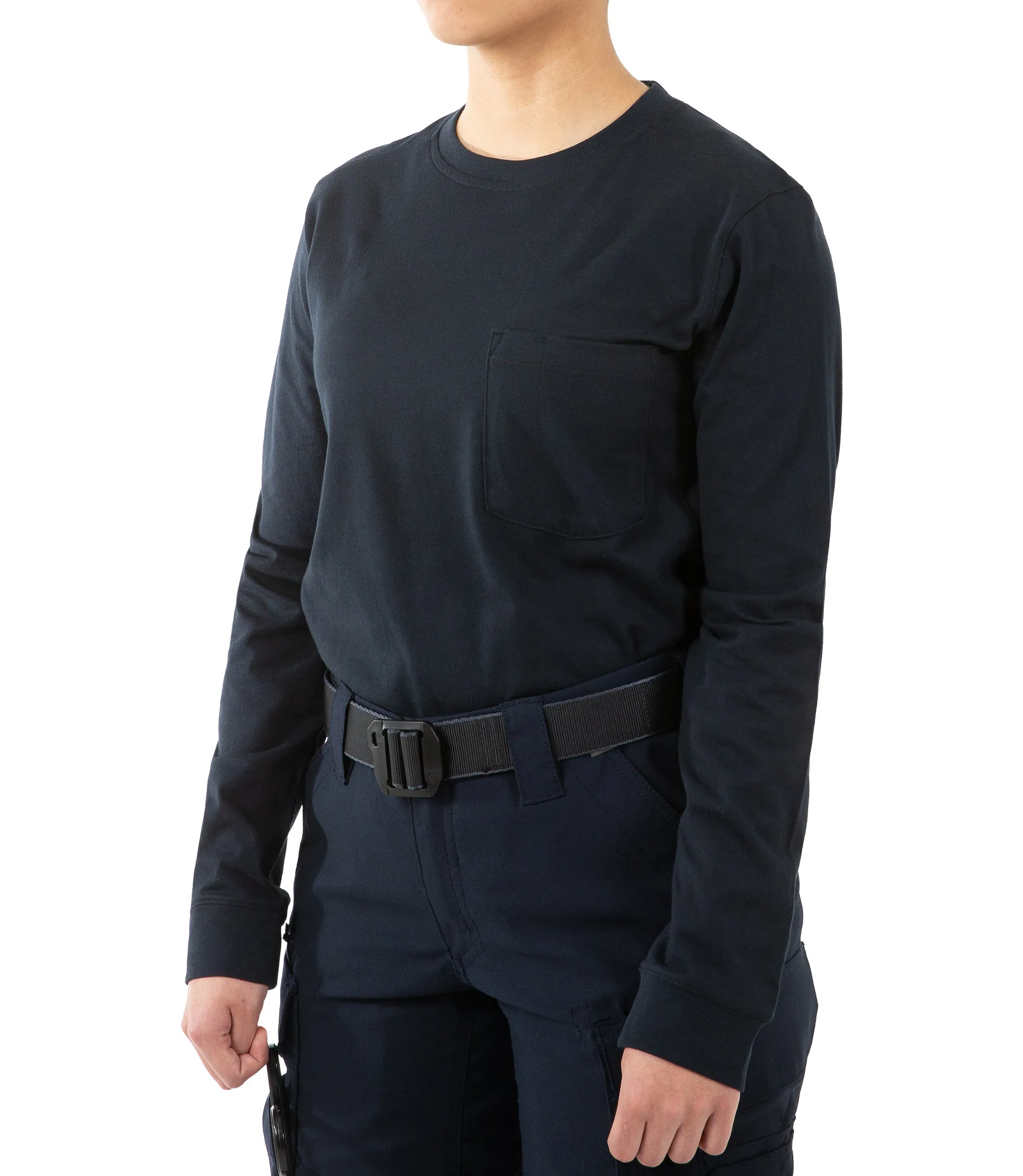 Women's Tactix Cotton Long Sleeve T-Shirt with Chest Pocket sold by First Tactical product image thumbnail 2