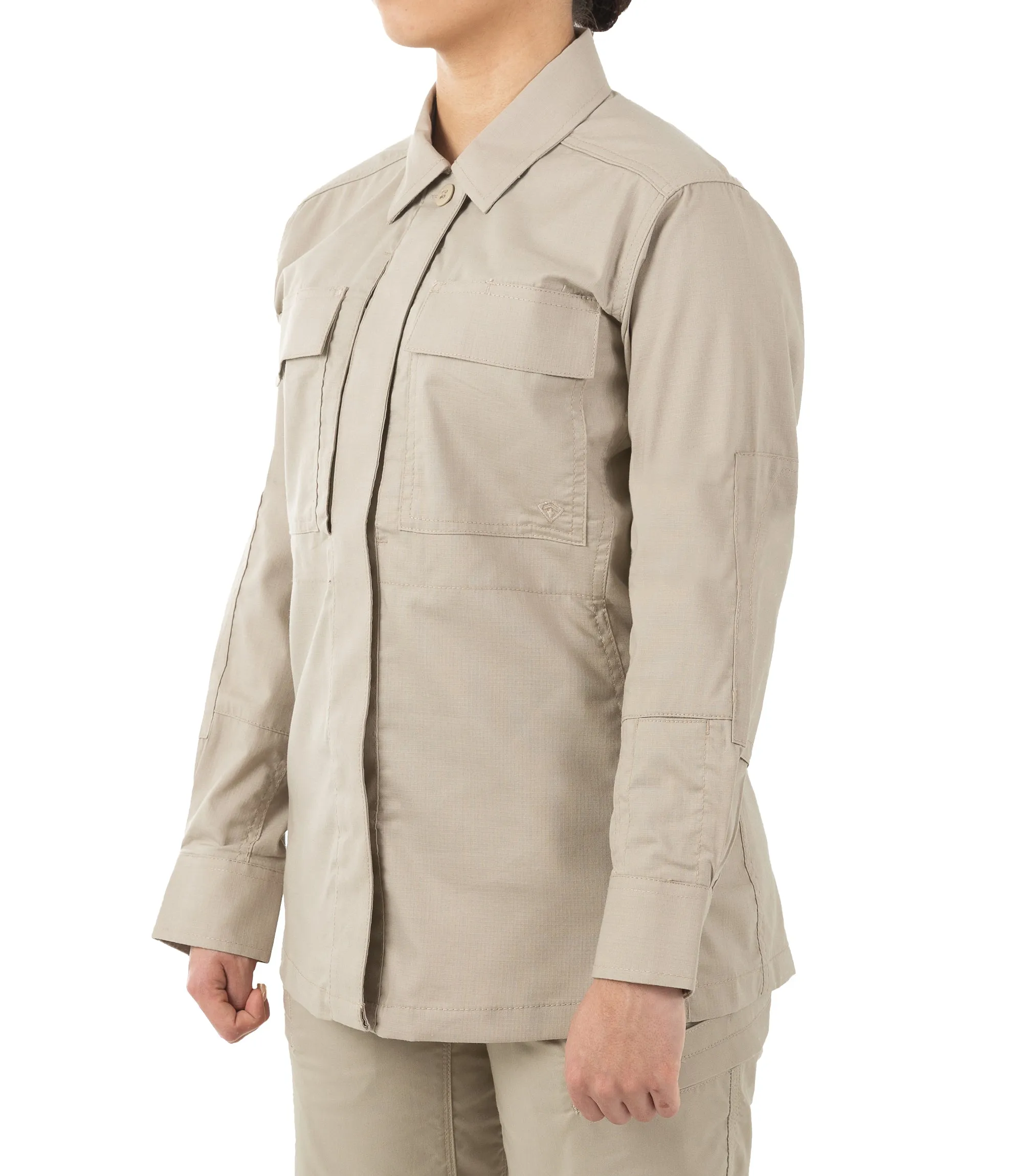 Women's V2 BDU Long Sleeve Shirt - Khaki sold by First Tactical product image thumbnail 2