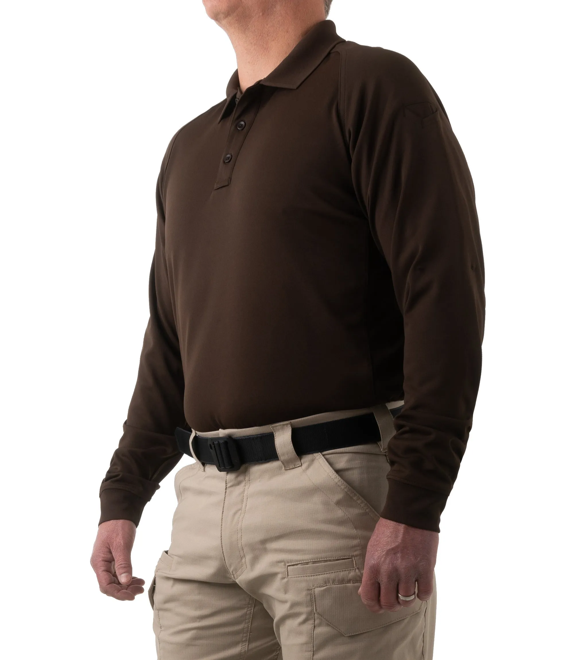 Men's Performance Long Sleeve Polo - Kodiak Brown sold by First Tactical product image thumbnail 2