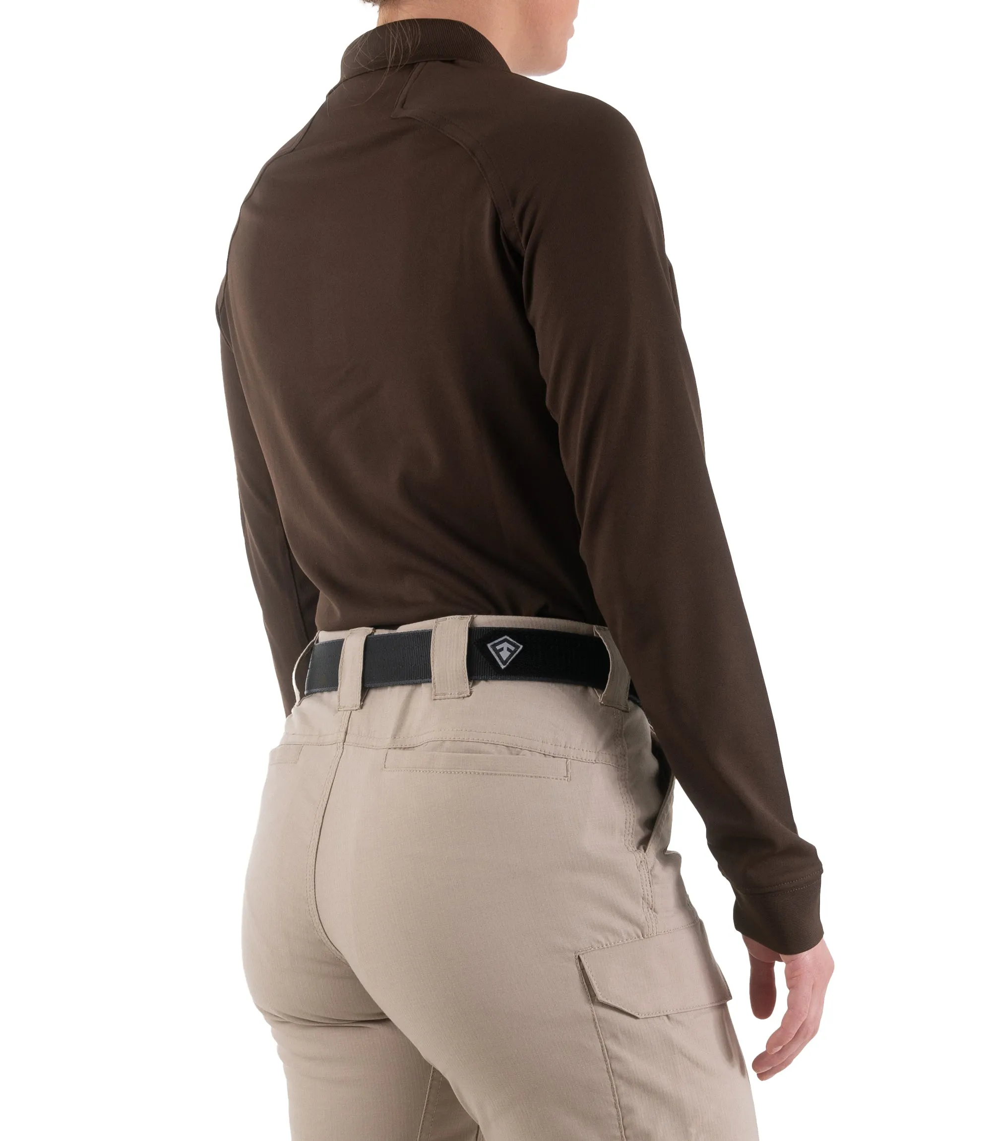 Women's Performance Long Sleeve Polo - Kodiak Brown sold by First Tactical product image thumbnail 4