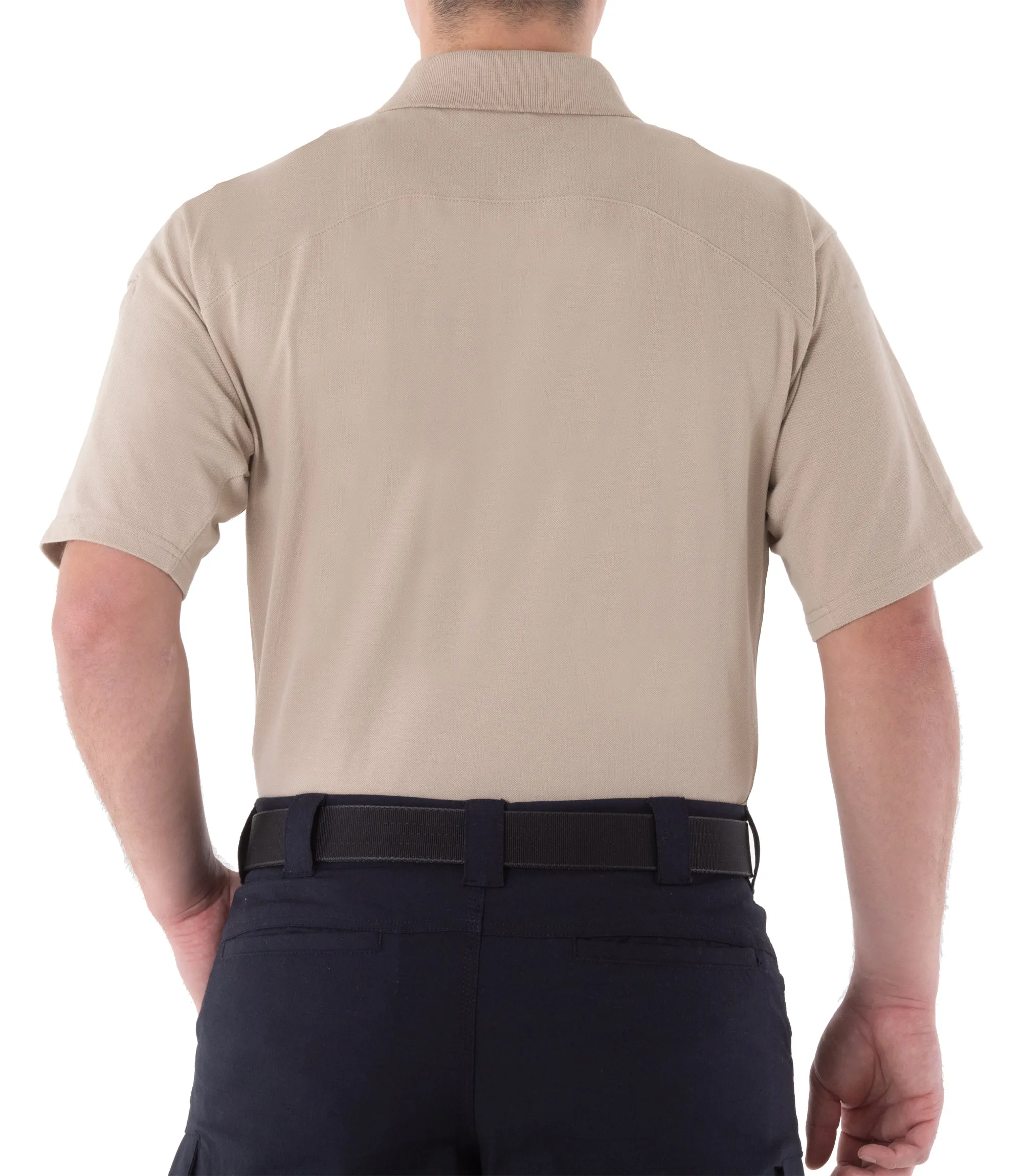 Men's Cotton Short Sleeve Polo - Khaki & Heather Grey sold by First Tactical product image thumbnail 2