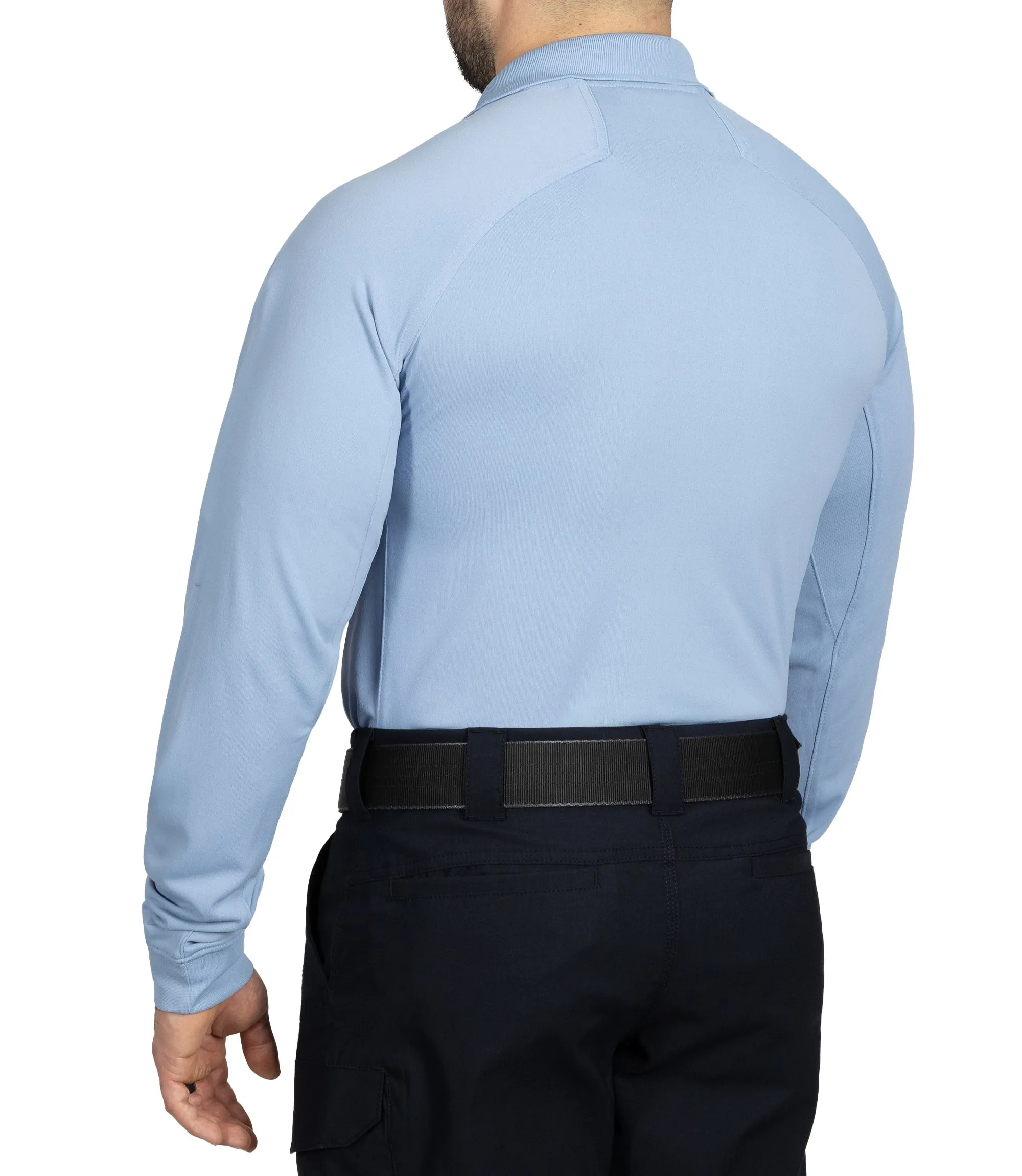Men's Performance Long Sleeve Polo - Medium Blue sold by First Tactical product image thumbnail 3