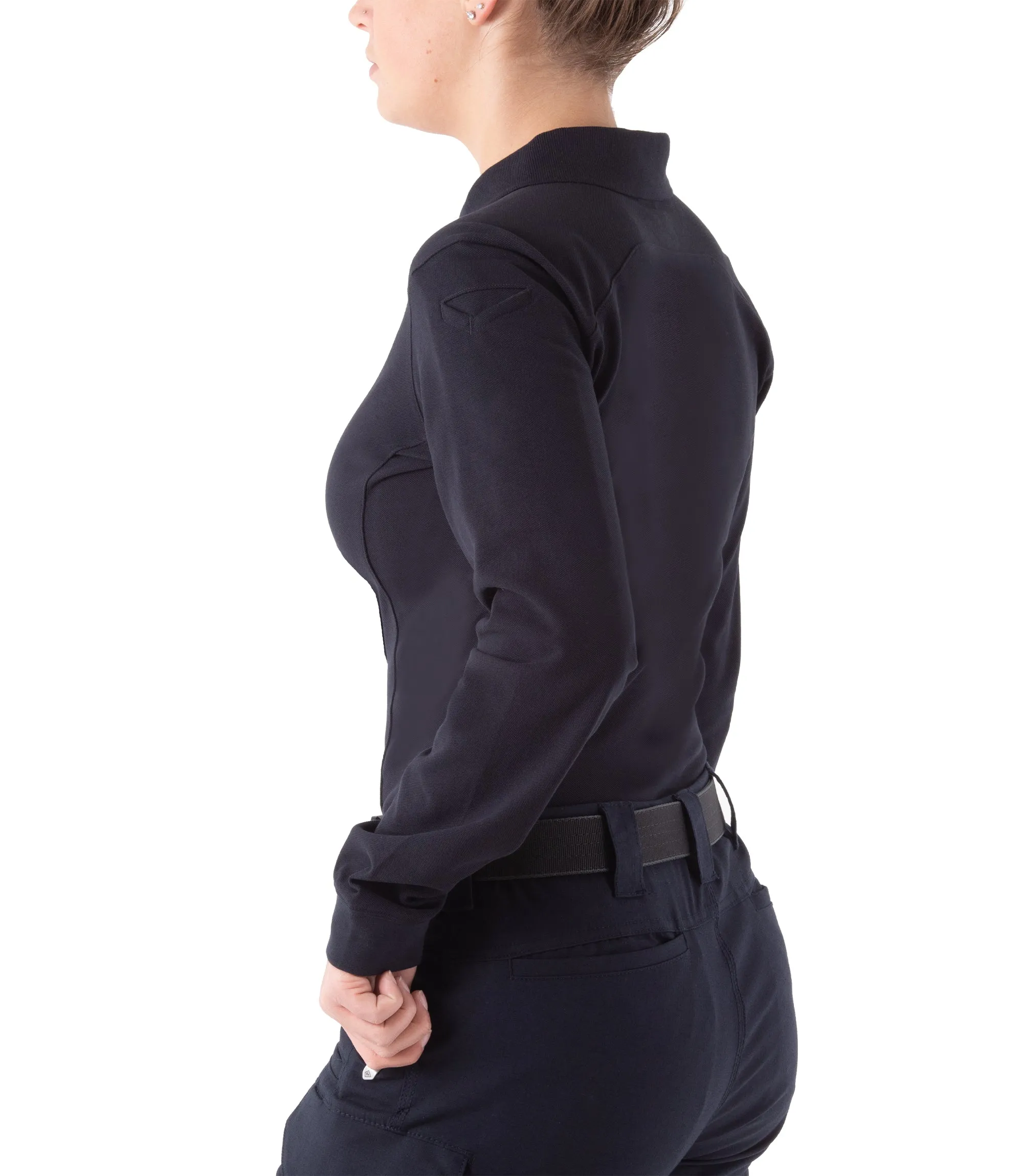 Women's Cotton Long Sleeve Polo sold by First Tactical product image thumbnail 4