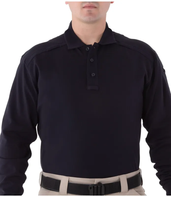 Men's Cotton Long Sleeve Polo sold by First Tactical