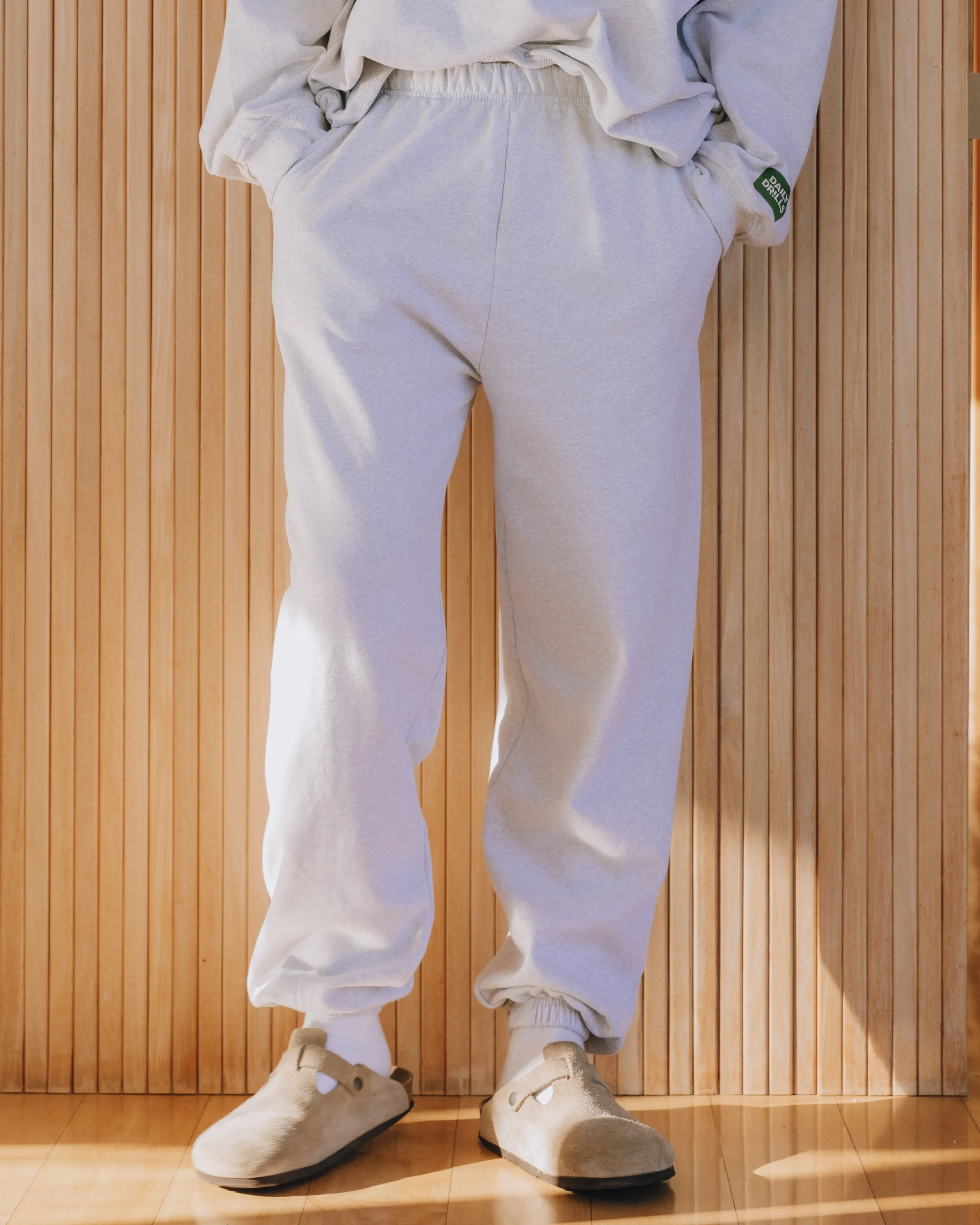 Unisex Fleece Joggers - Heather Grey sold by Daily Drills product image thumbnail 3