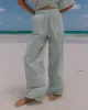 Seersucker Resort Pants - Light Green/White Stripe sold by Daily Drills