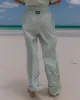 Seersucker Resort Pants - Light Green/White Stripe sold by Daily Drills