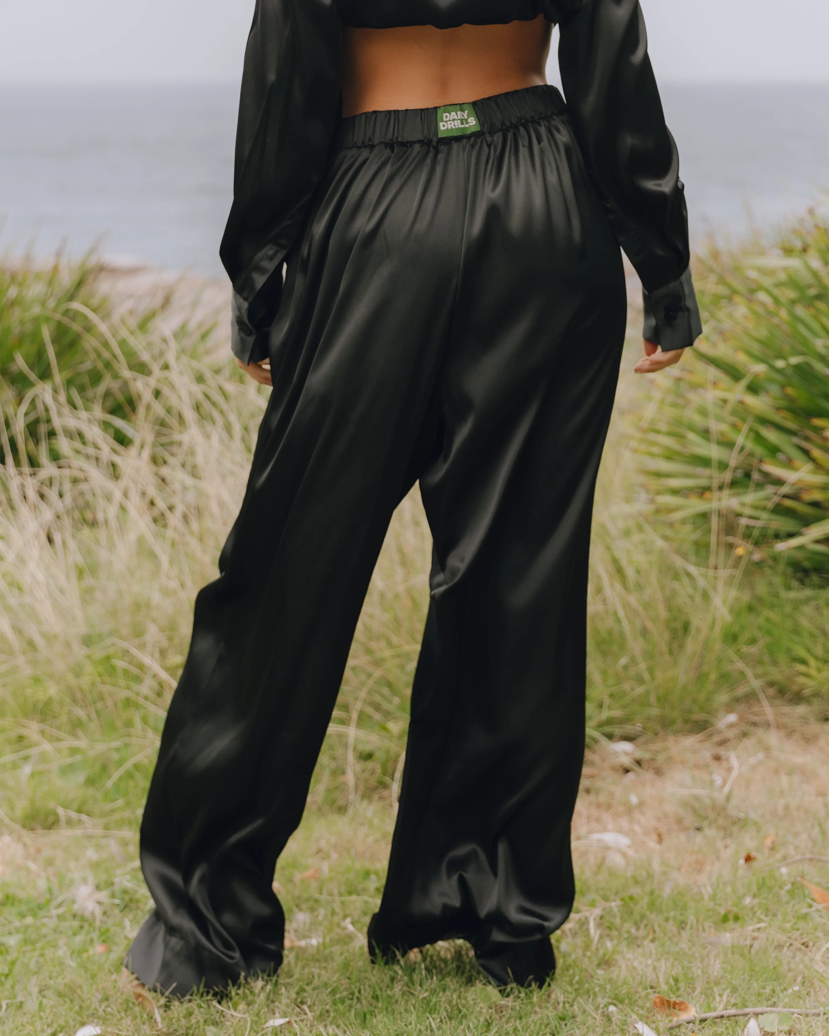Silky Resort Pants - Black sold by Daily Drills product image thumbnail 2