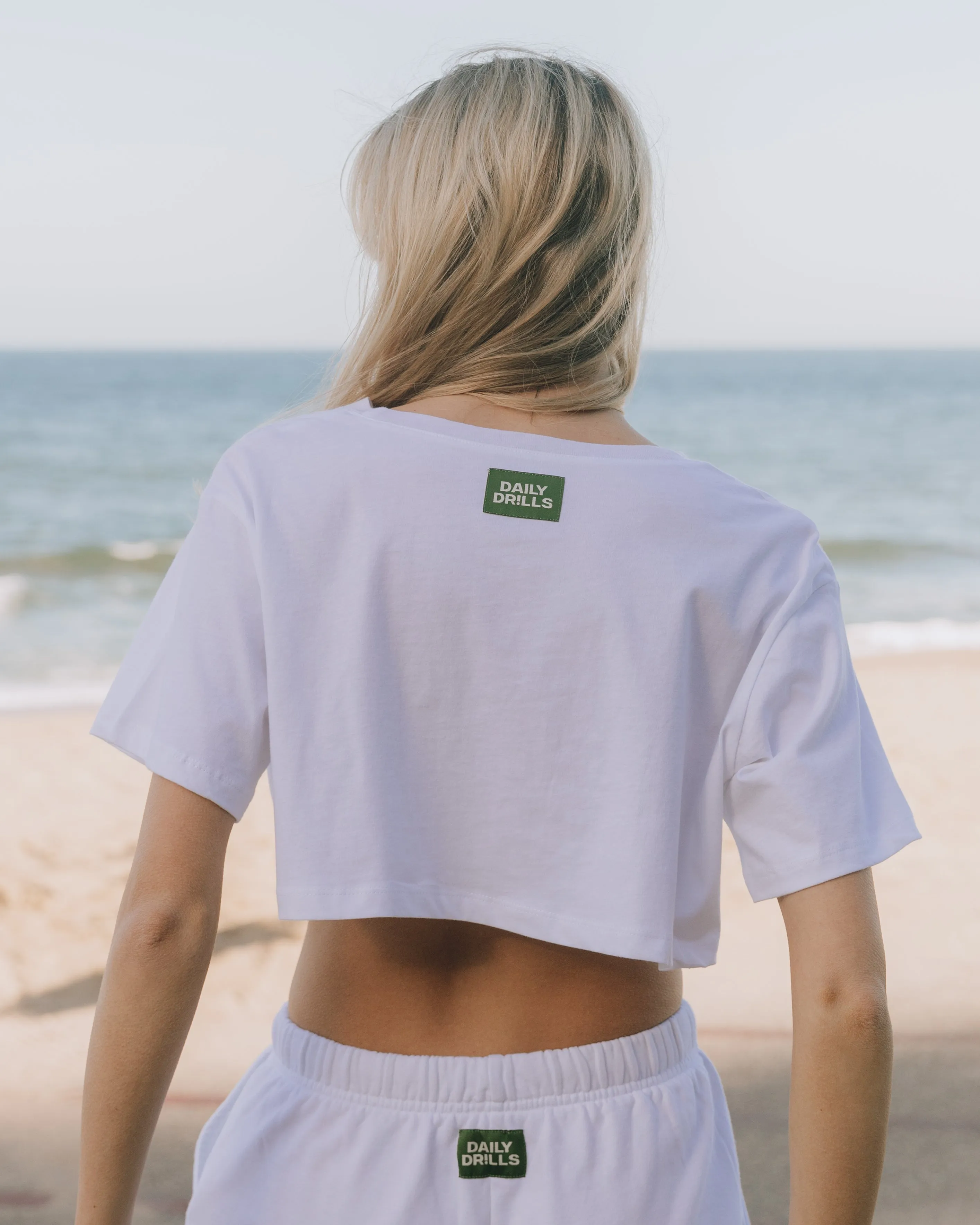 Soft Cropped Tee - White sold by Daily Drills product image thumbnail 2