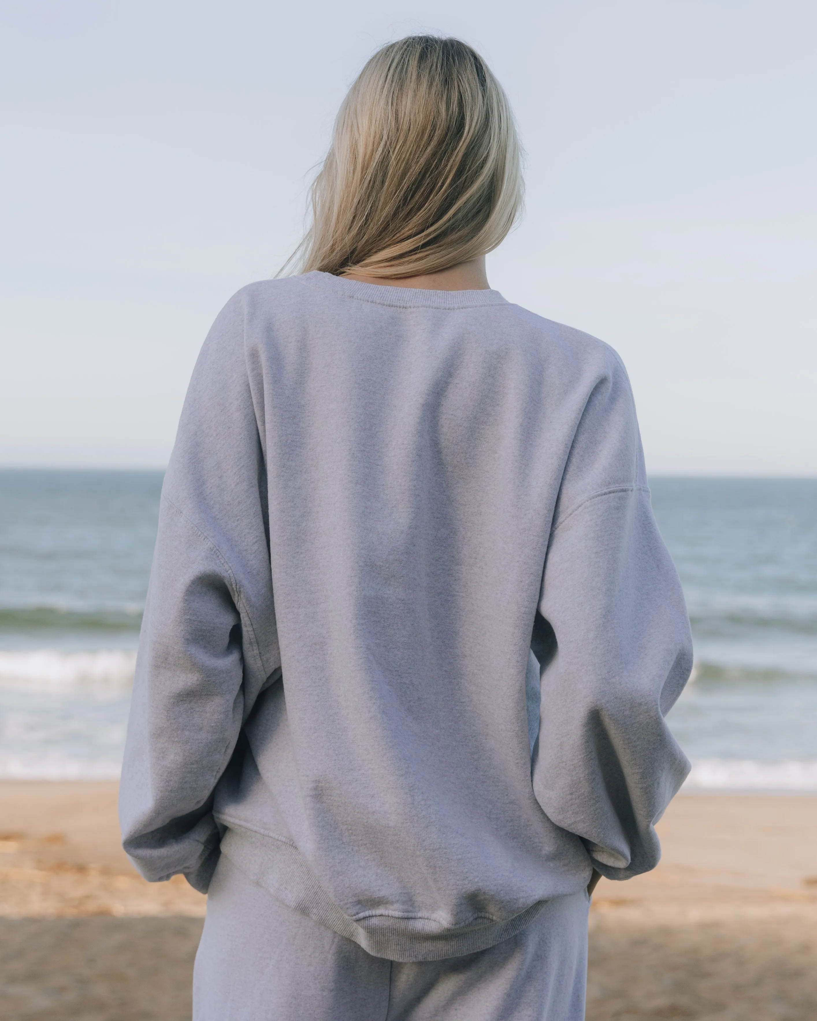 Oversized Fleece Crew - Heather Grey sold by Daily Drills product image thumbnail 2