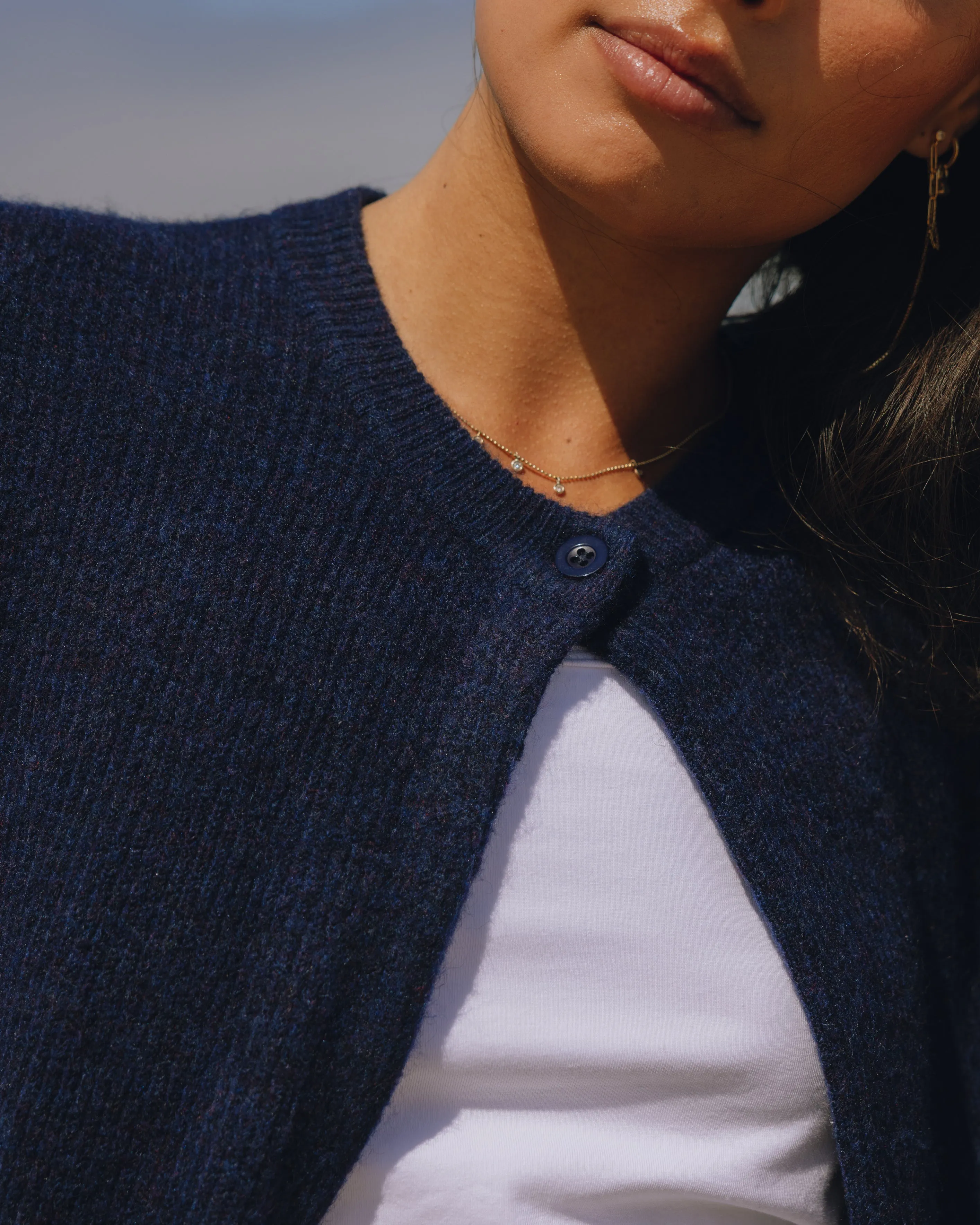 Single Button Sweater - Navy sold by Daily Drills product image thumbnail 3