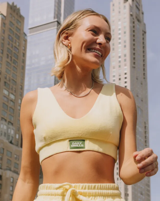 Terry V-Neck Bra - Butter sold by Daily Drills