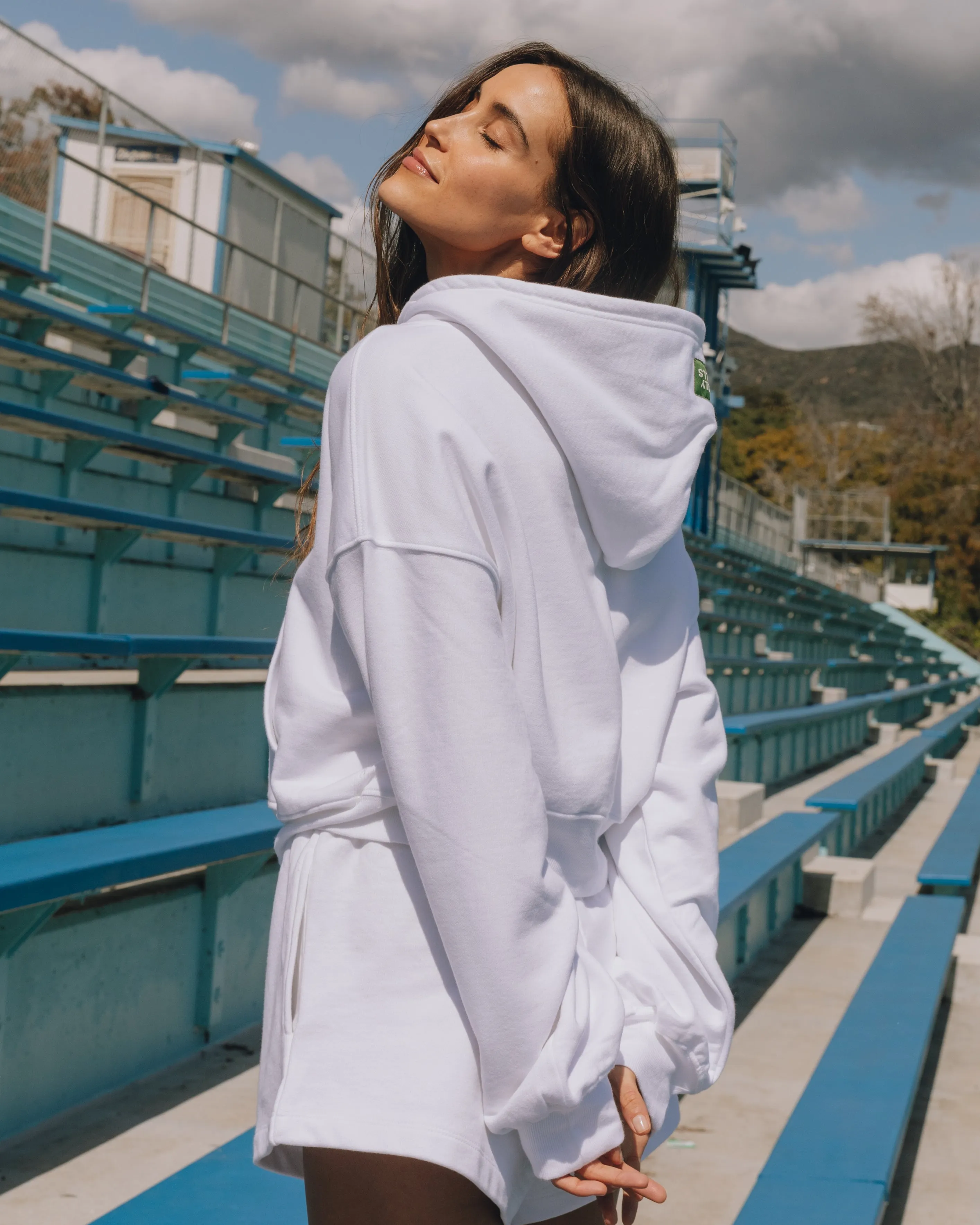 Cropped Zip Hoodie - White | Parallel