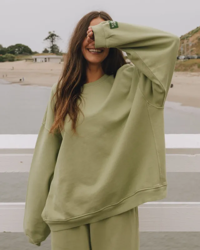 Unisex Oversized Crew - Matcha sold by Daily Drills