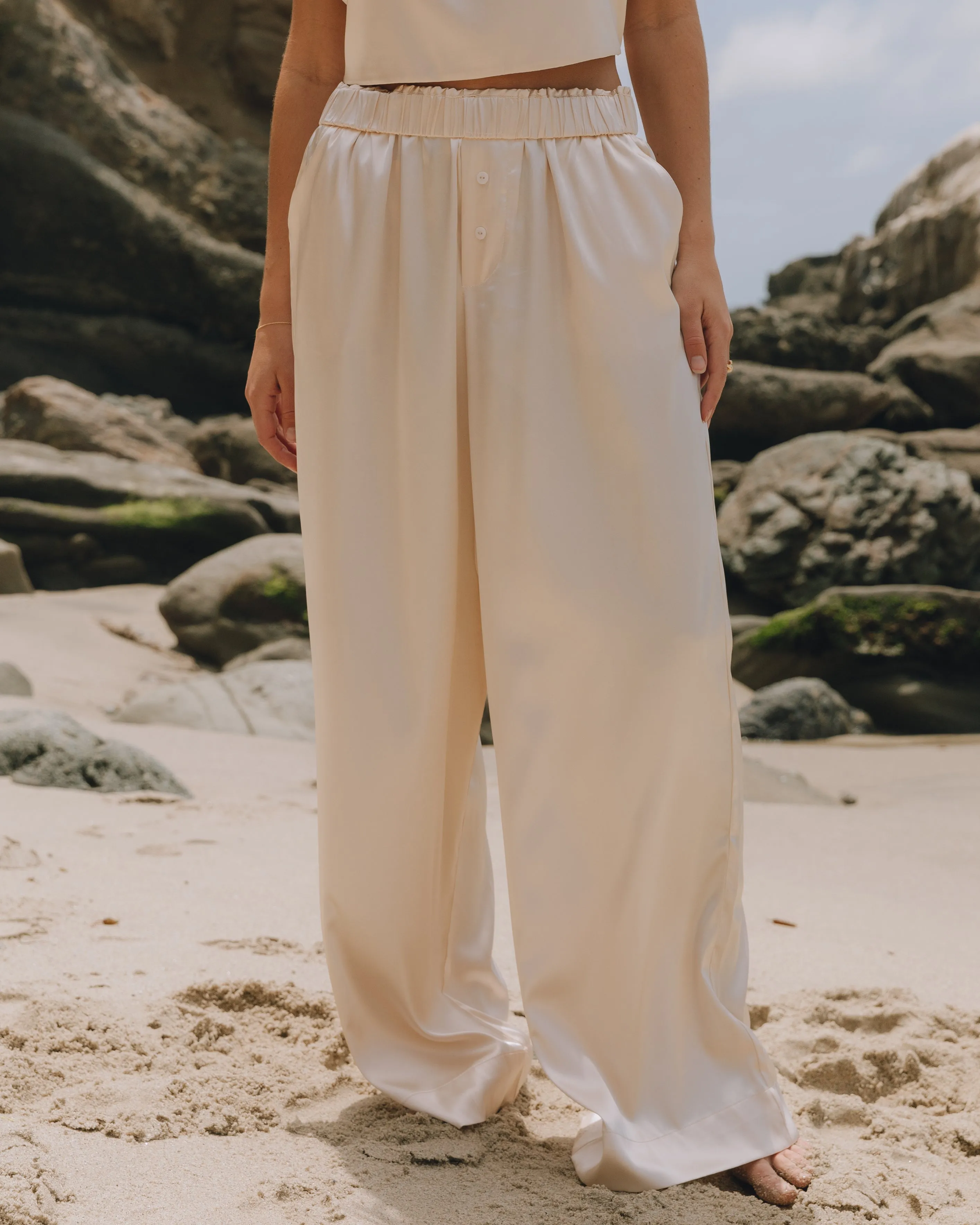 Silky Resort Pants - Champagne sold by Daily Drills product image thumbnail 3