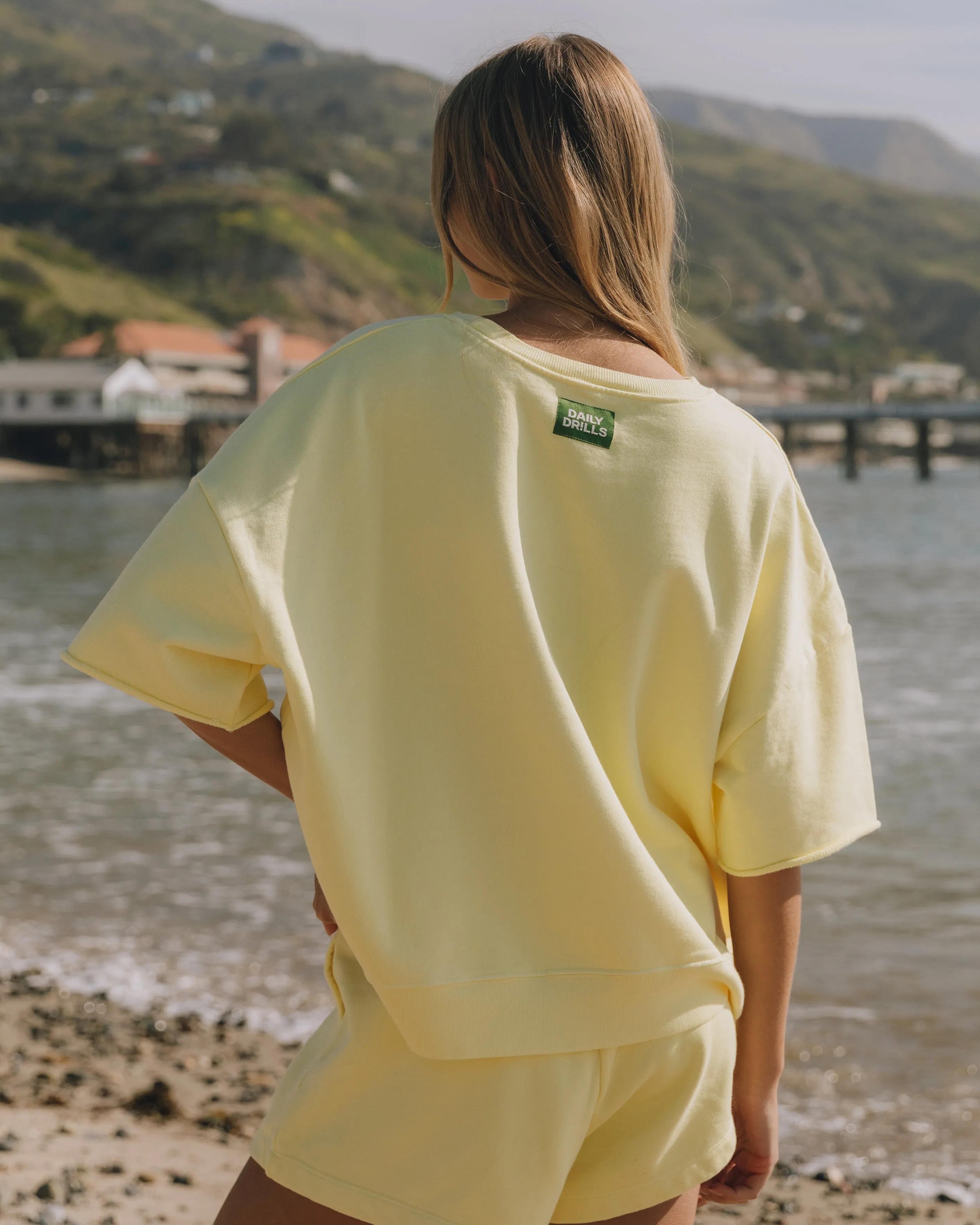 Cropped Sleeve Crew - Lemonade sold by Daily Drills product image thumbnail 2
