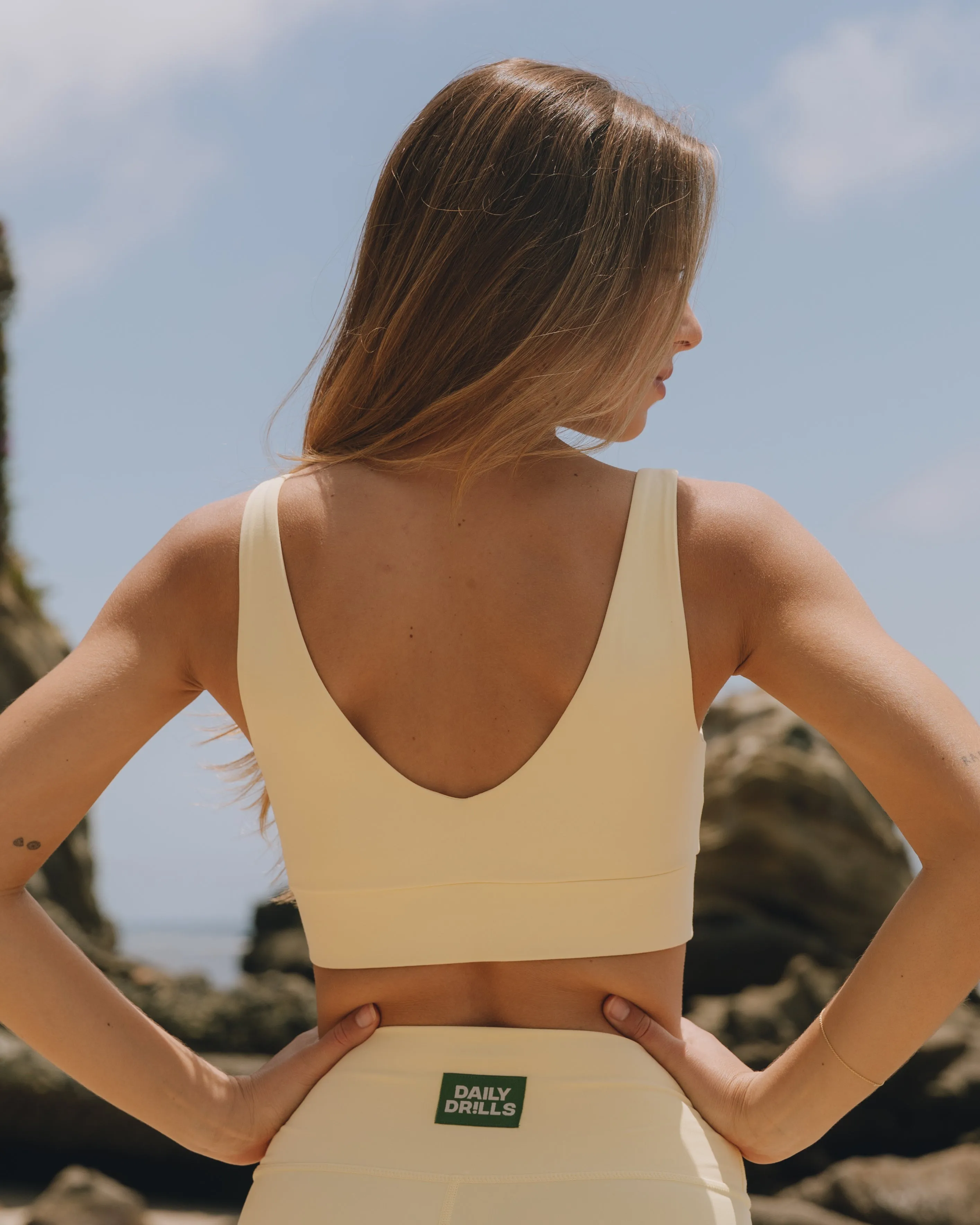 Go! V-Neck Bra - Butter sold by Daily Drills product image thumbnail 2