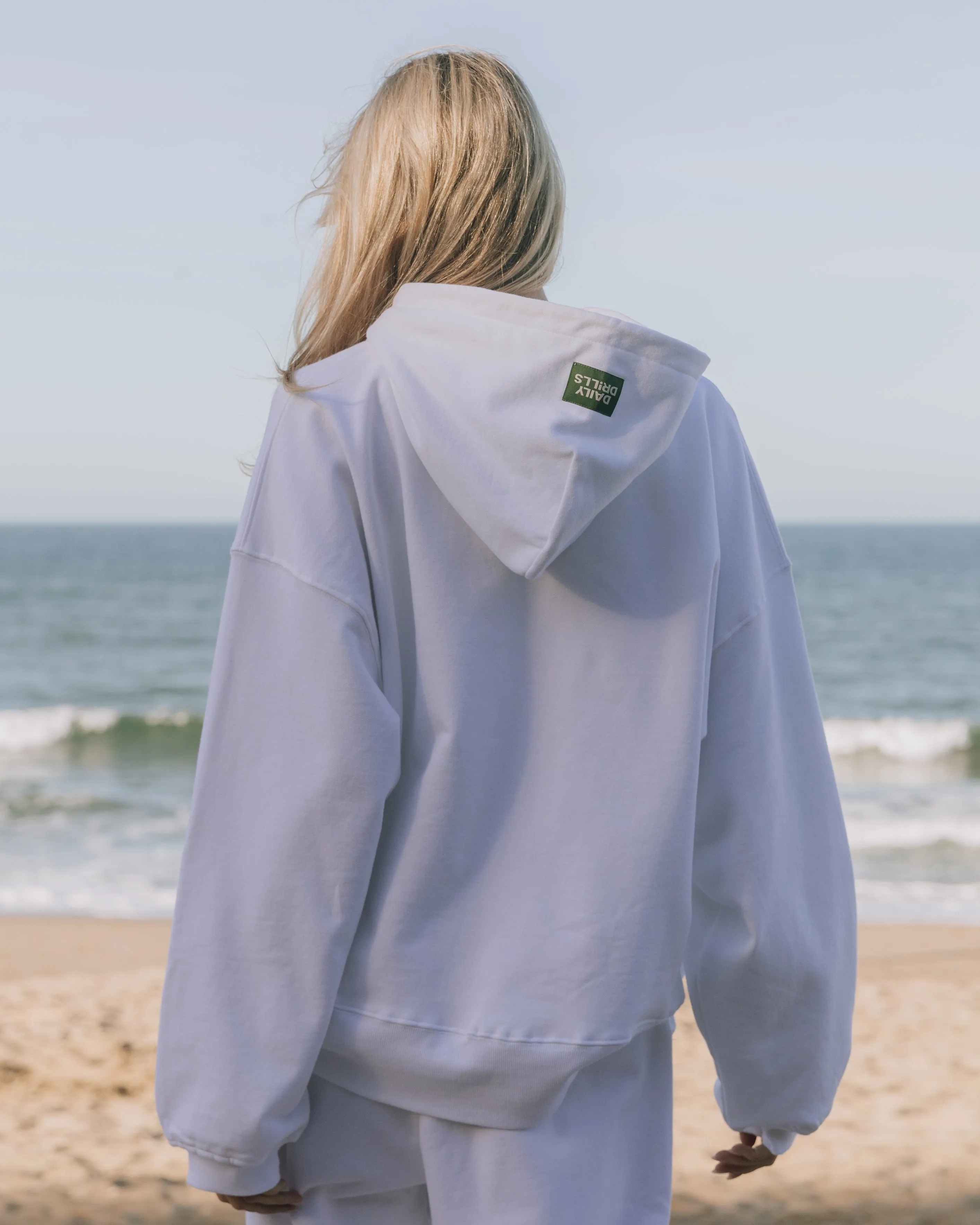 Unisex Oversized Hoodie - White sold by Daily Drills product image thumbnail 2