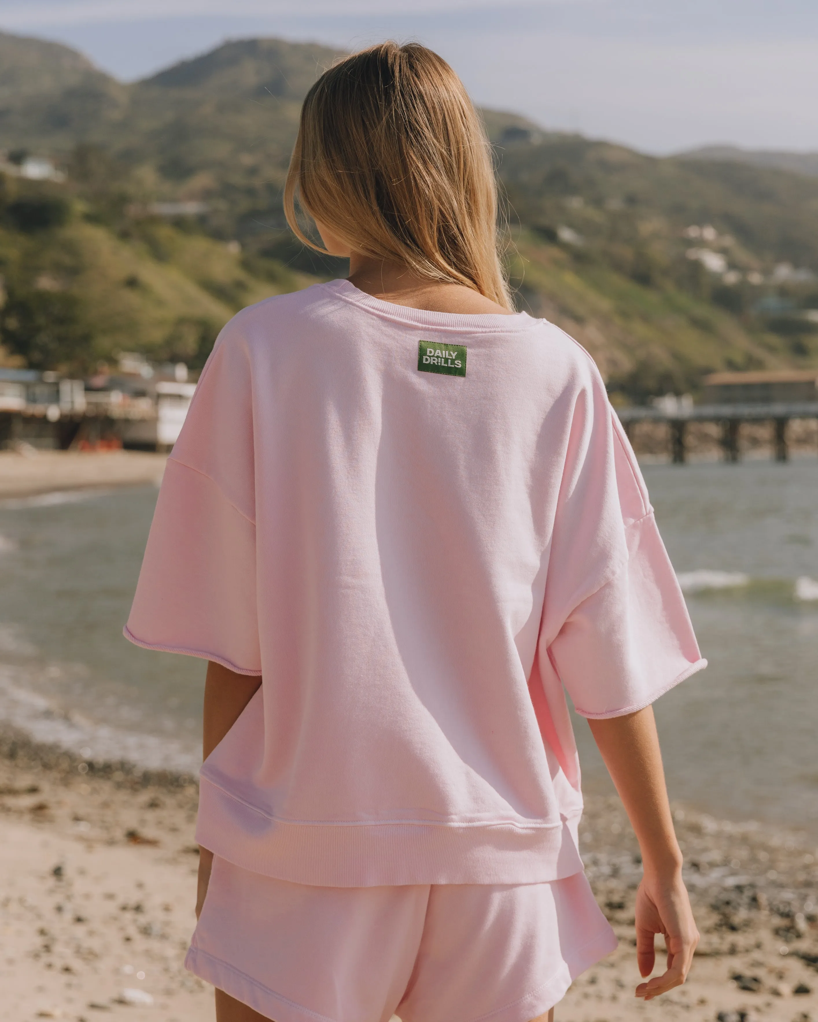 Cropped Sleeve Crew - Cupid sold by Daily Drills product image thumbnail 2