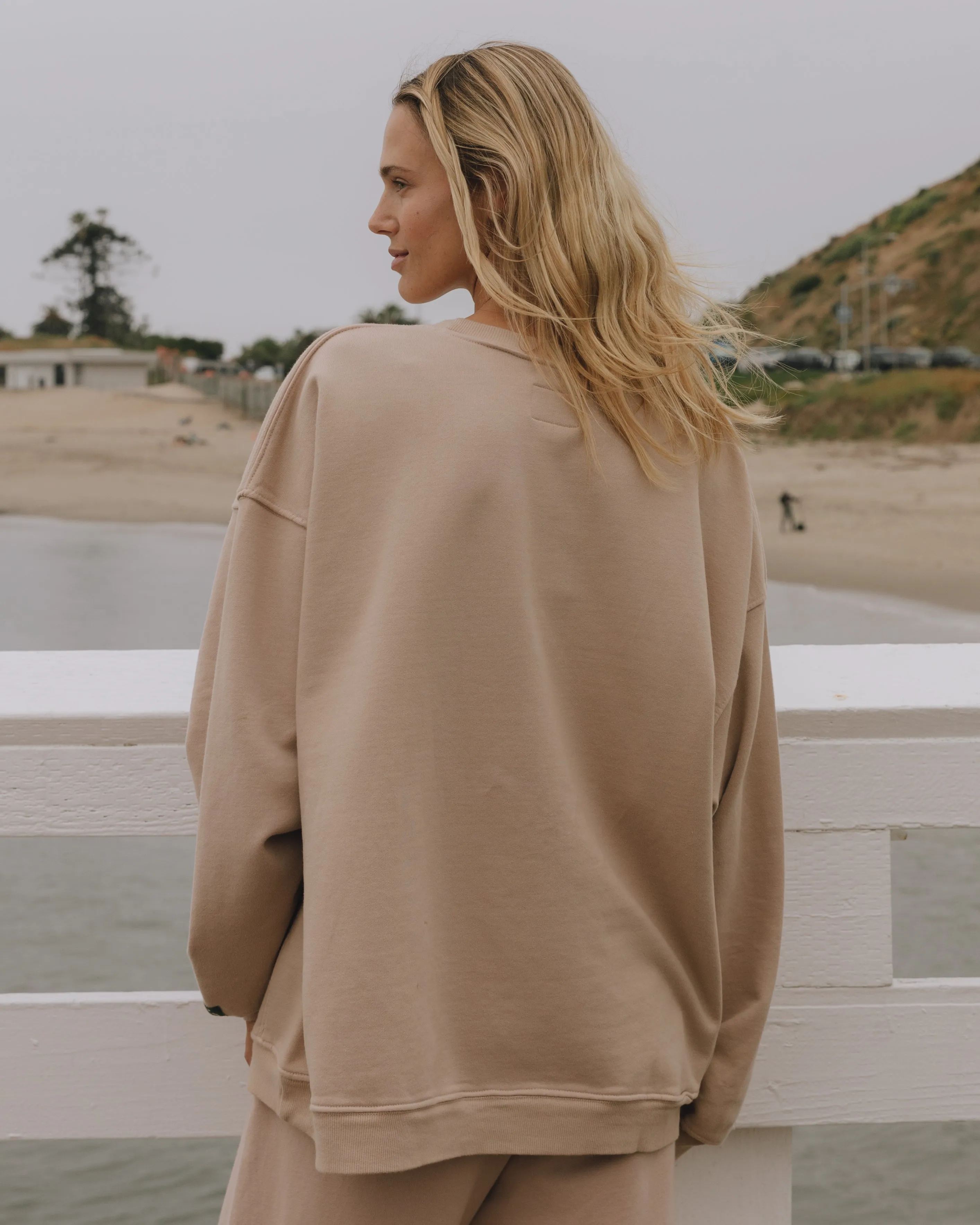 Unisex Oversized Crew - Cafe sold by Daily Drills product image thumbnail 2